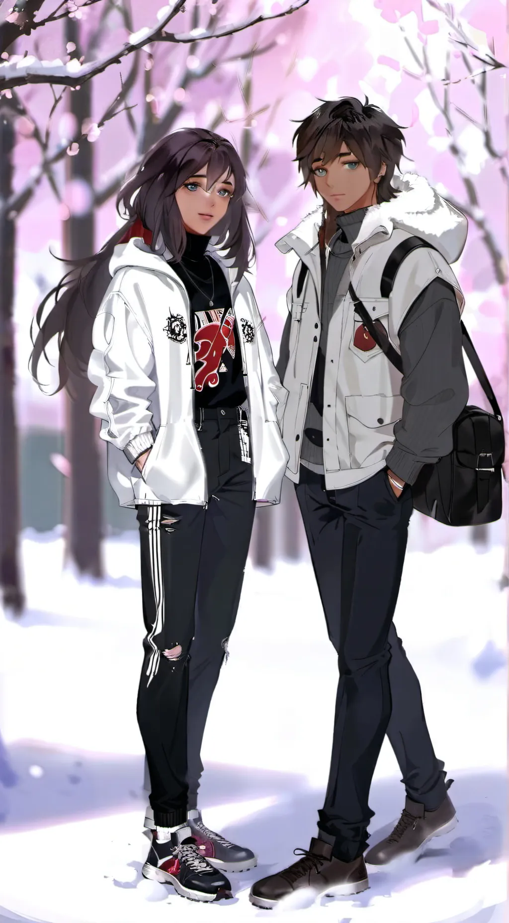 ai character: Max and Lily  background