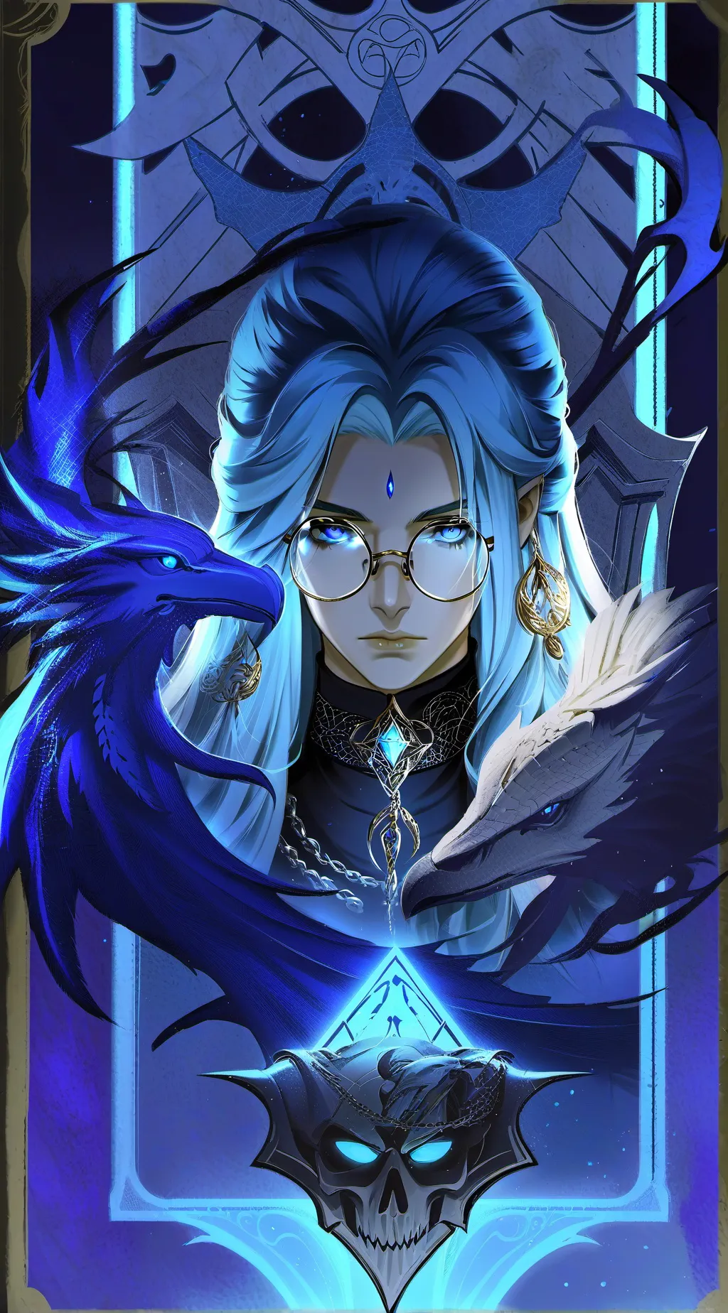 ai character: MHA glasses 🤓 background