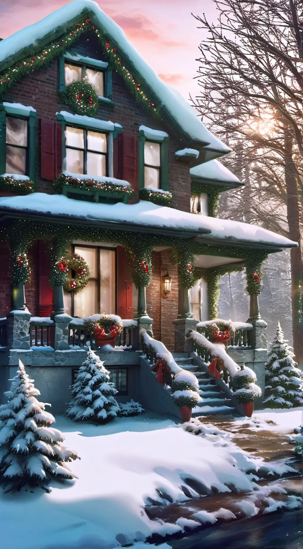 ai character: Christmas eve background