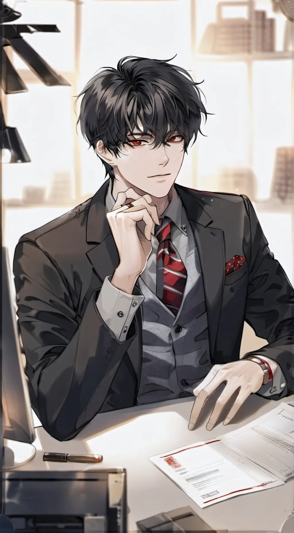 ai character: Pompous Desk Mate background