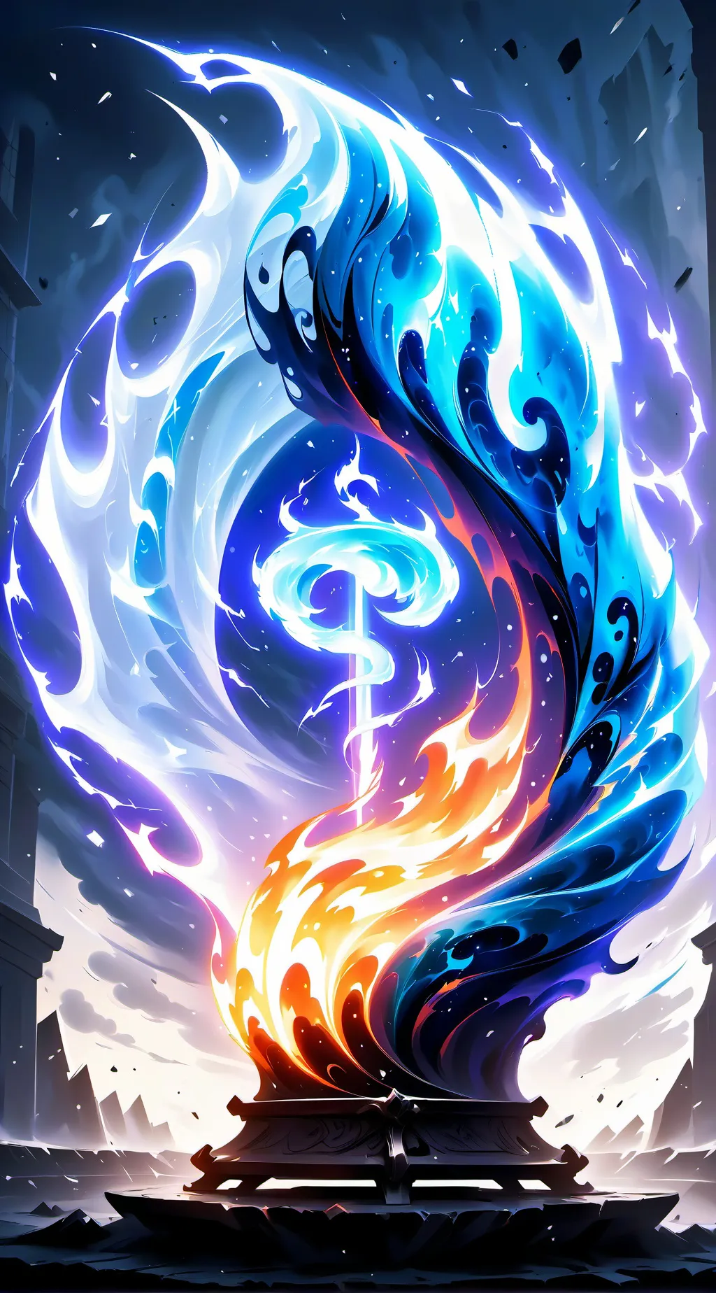 ai character: Blue Flame  background