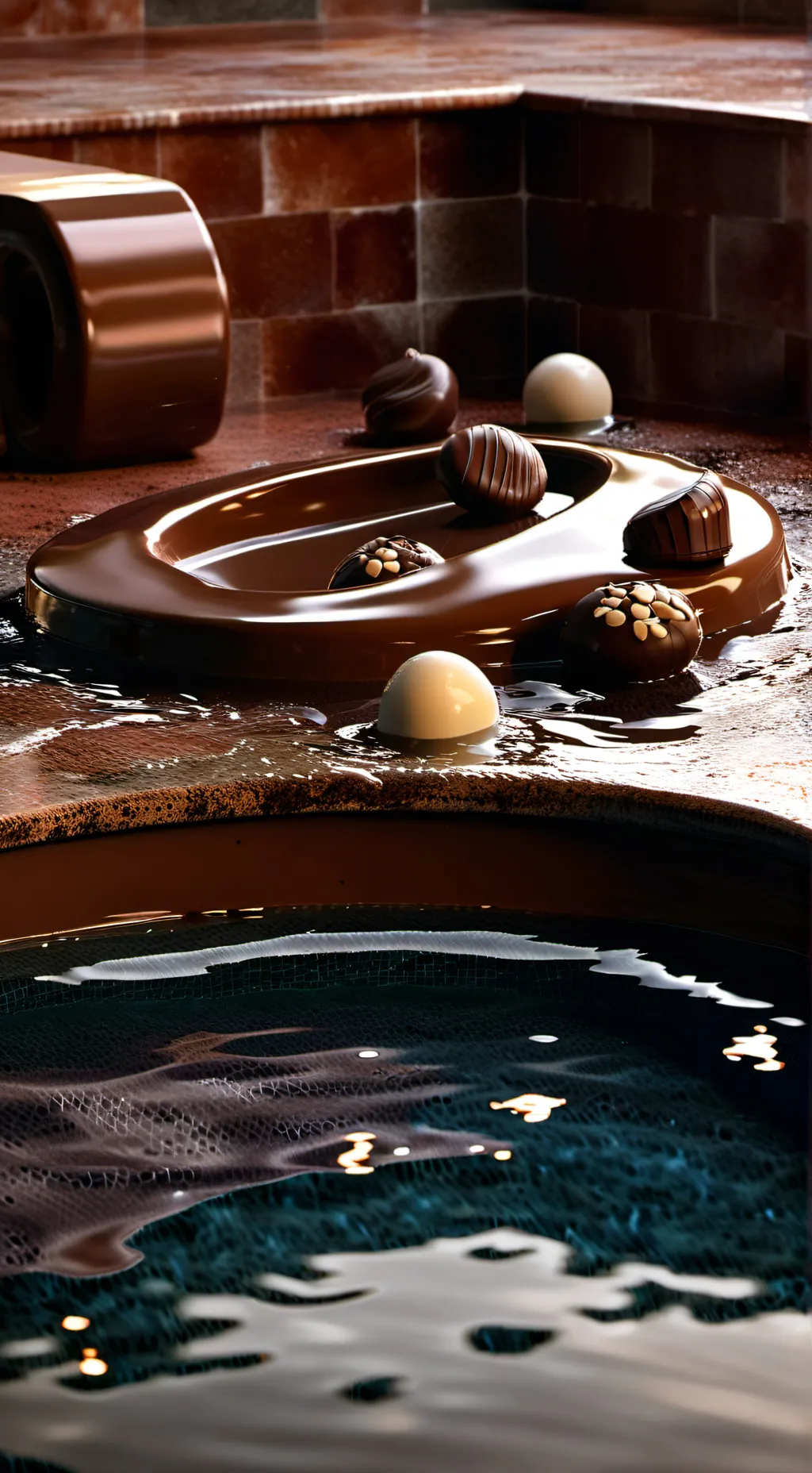 ai character: chocolate background