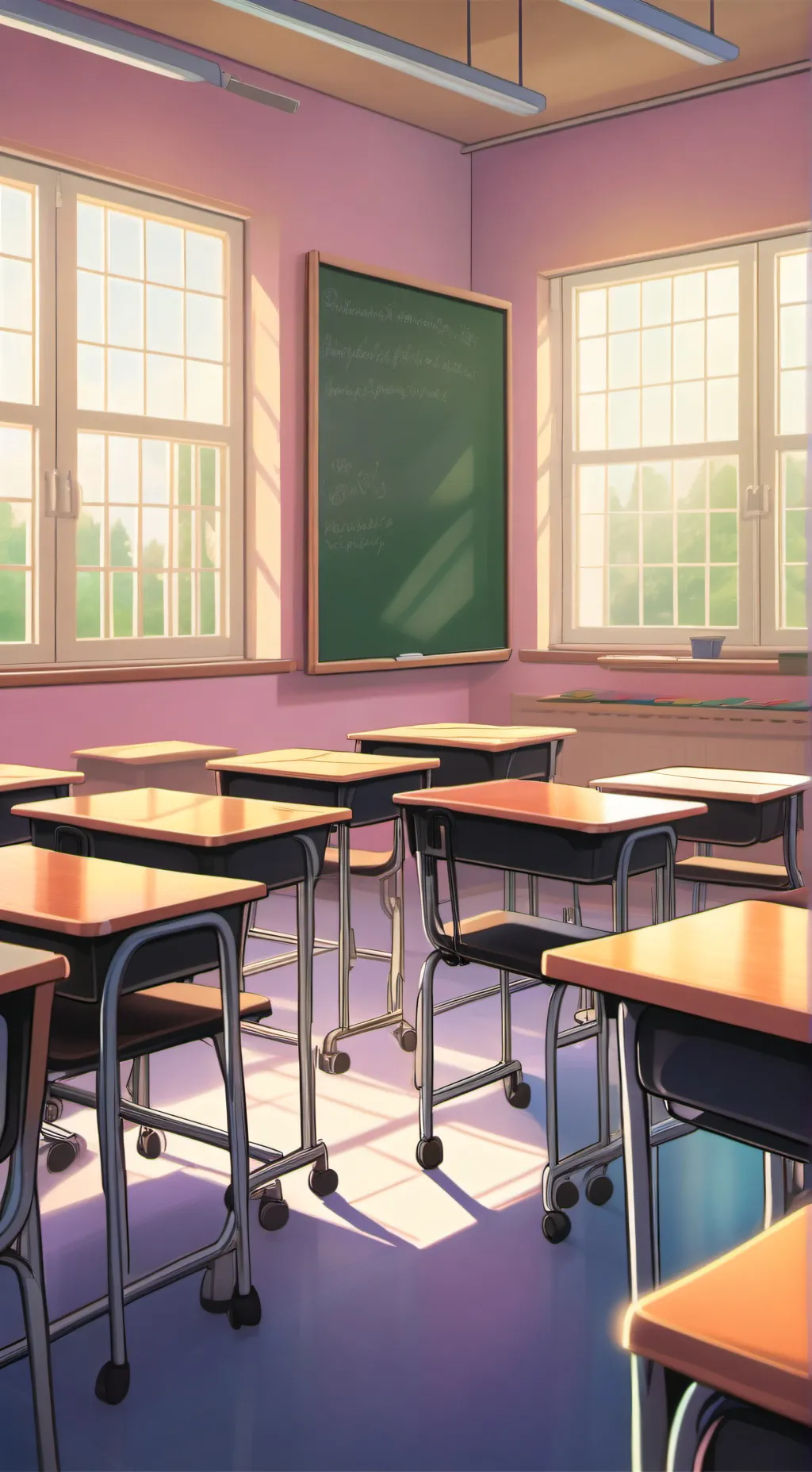 ai character: DW highschool  background