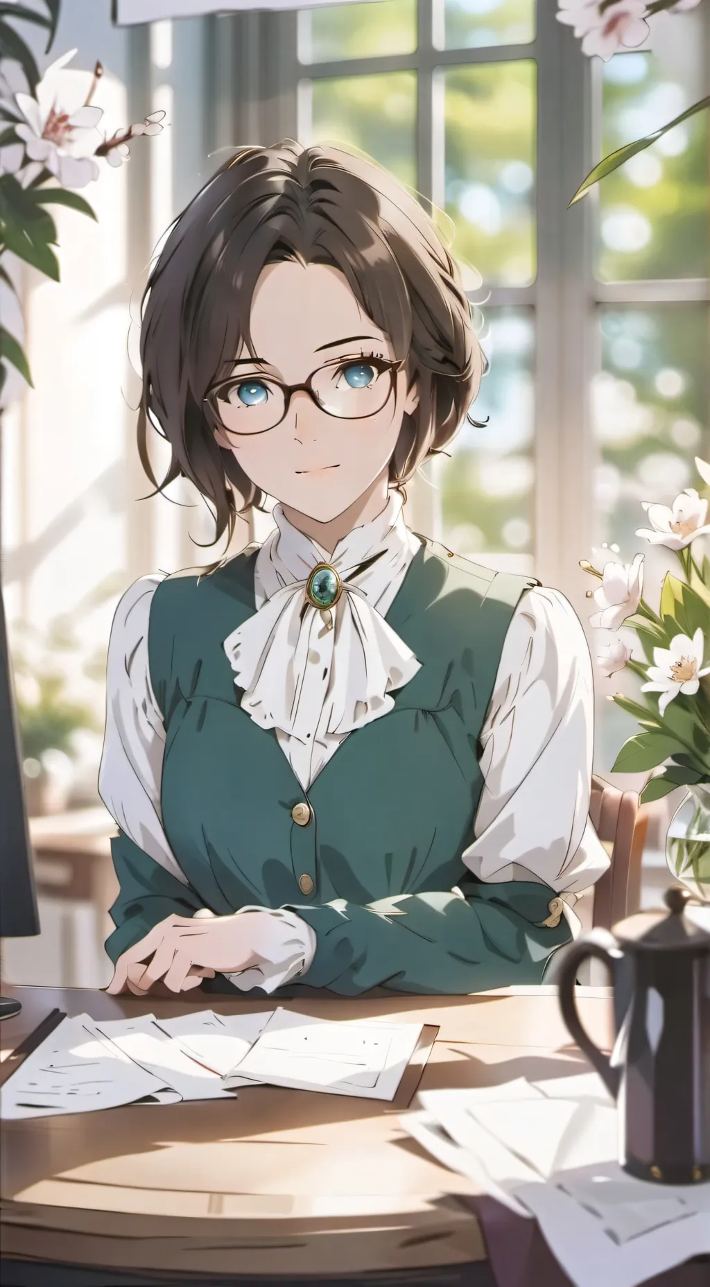 ai character: Marcela  background