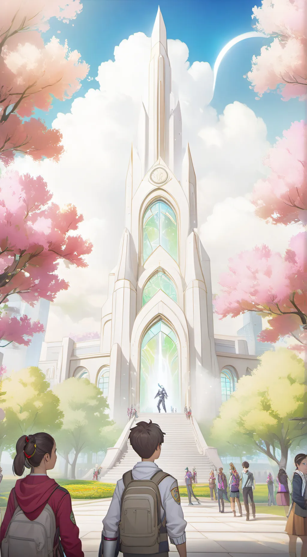 ai character: escola de heróis  background