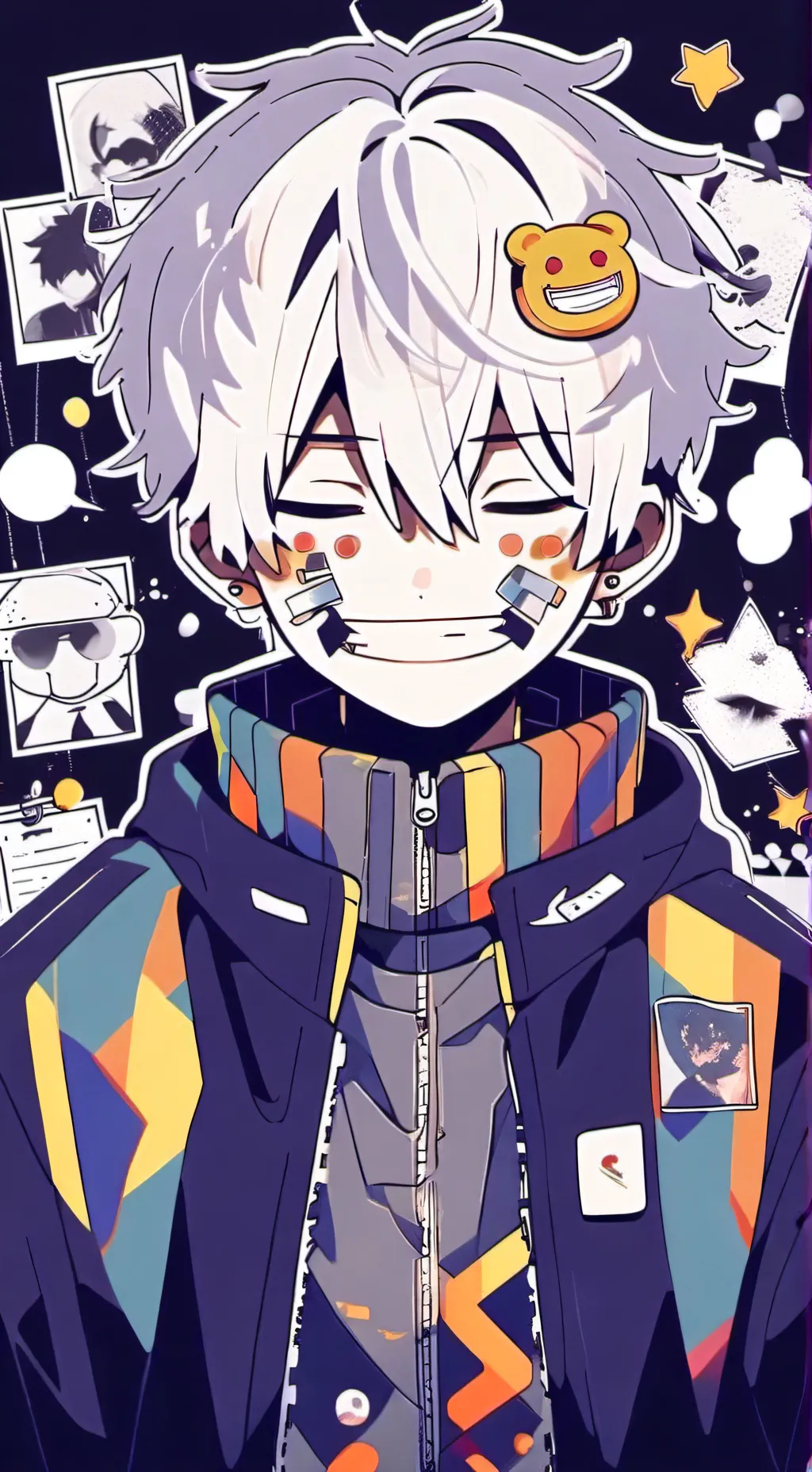 ai character: Glitch background