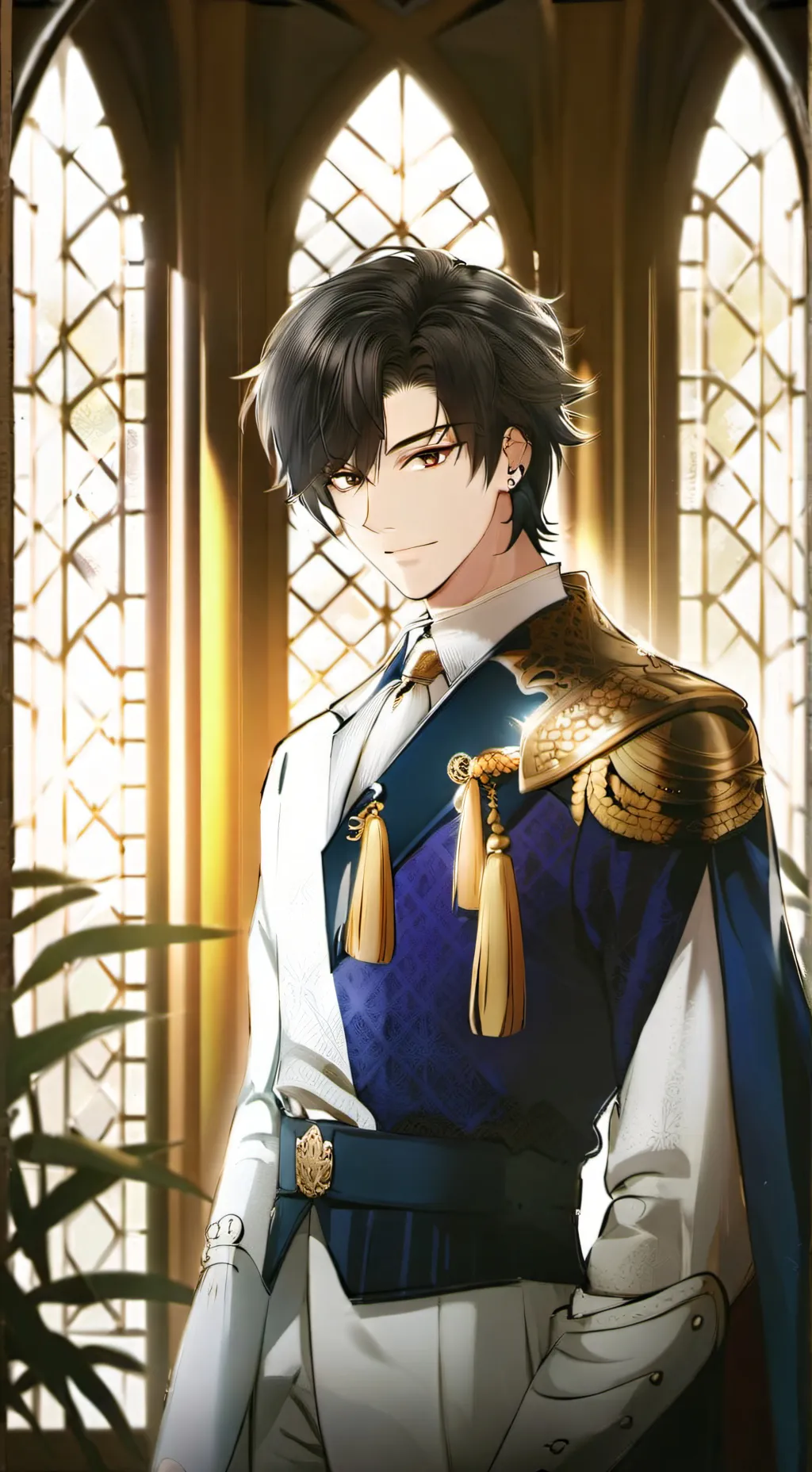 ai character: prince charming  background