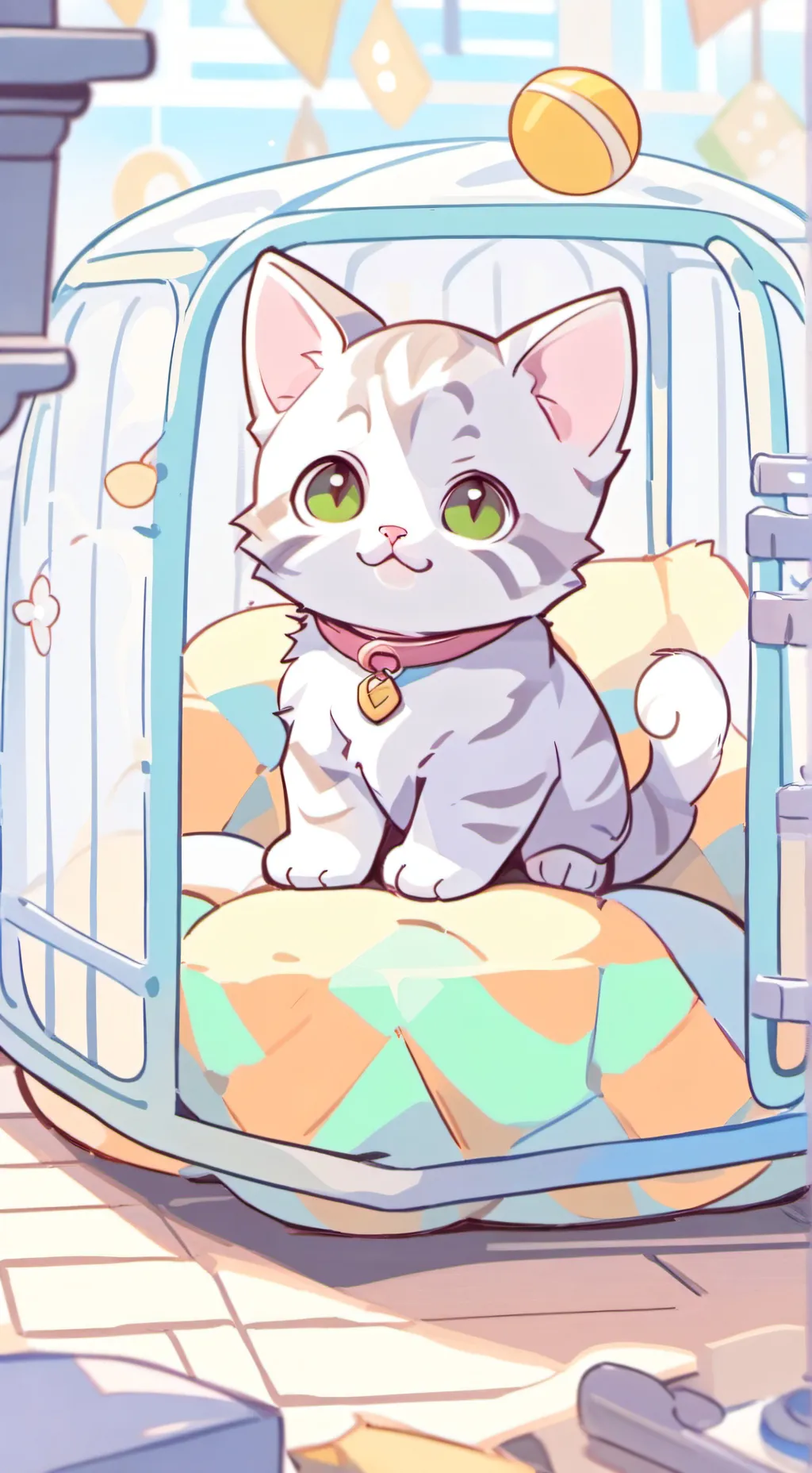 ai character: Turn into kitten  background