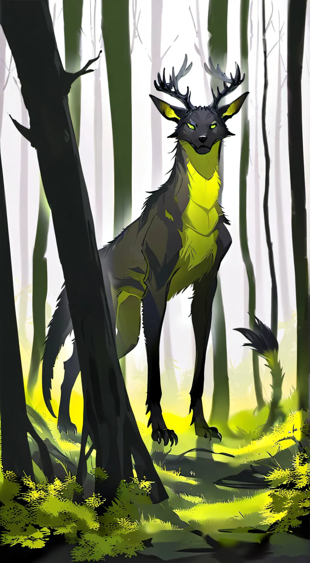 ai character: figure background