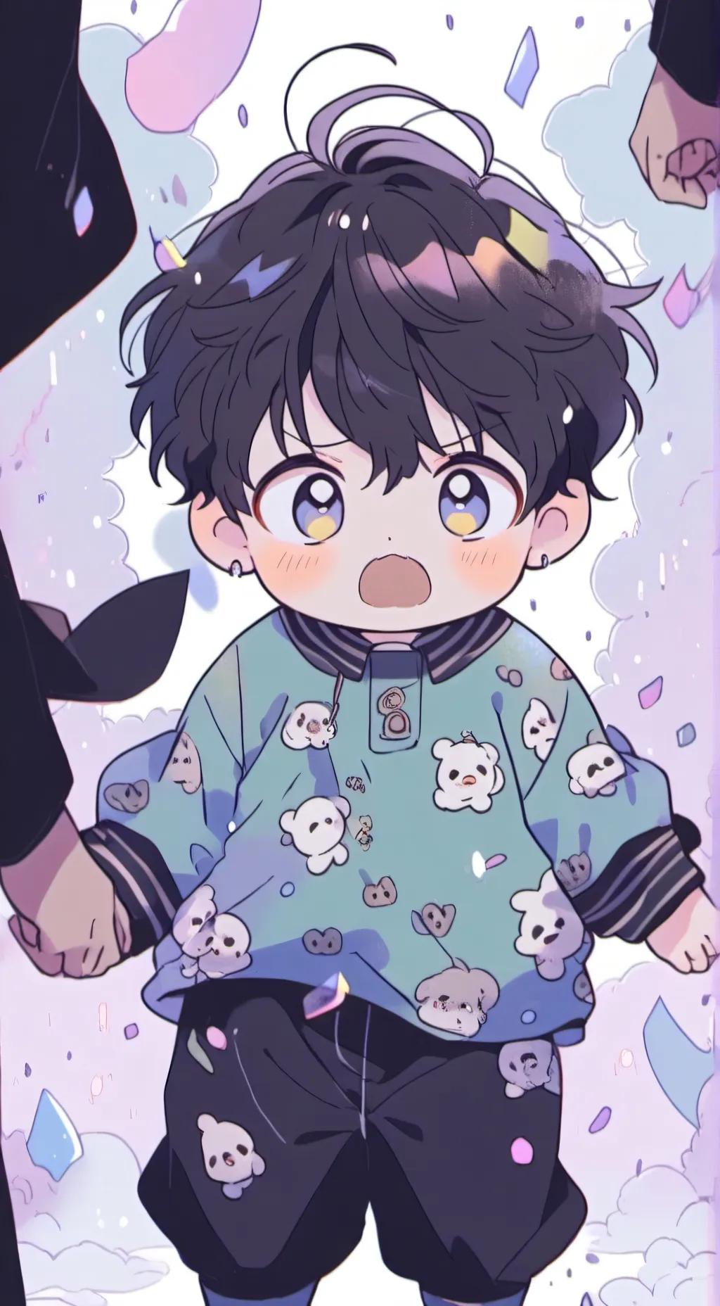 ai character: Angry baby ( you) background