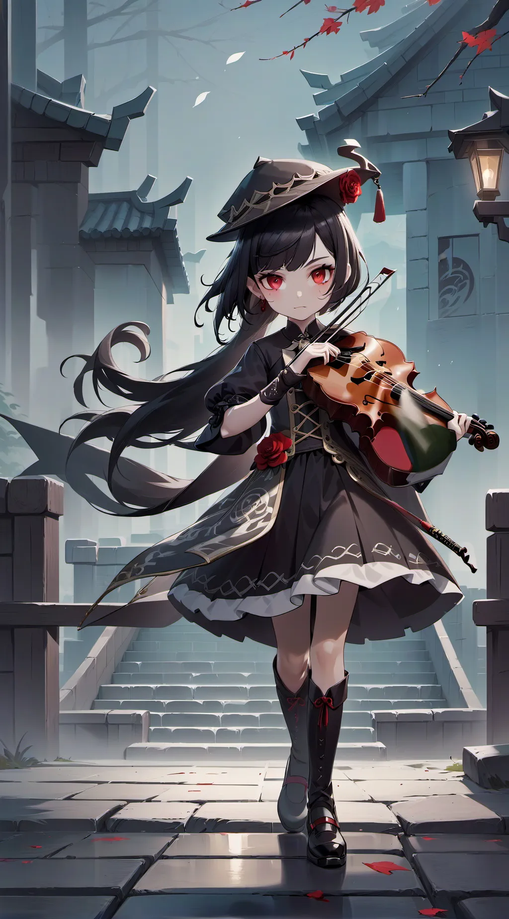 ai character: The cursed house background