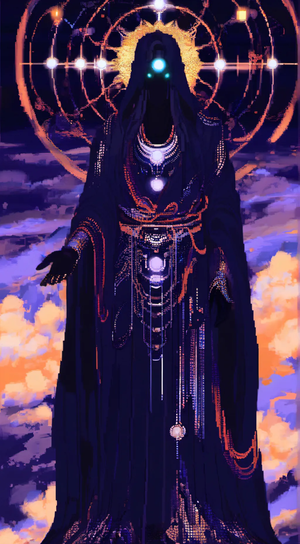 ai character: void wizard background