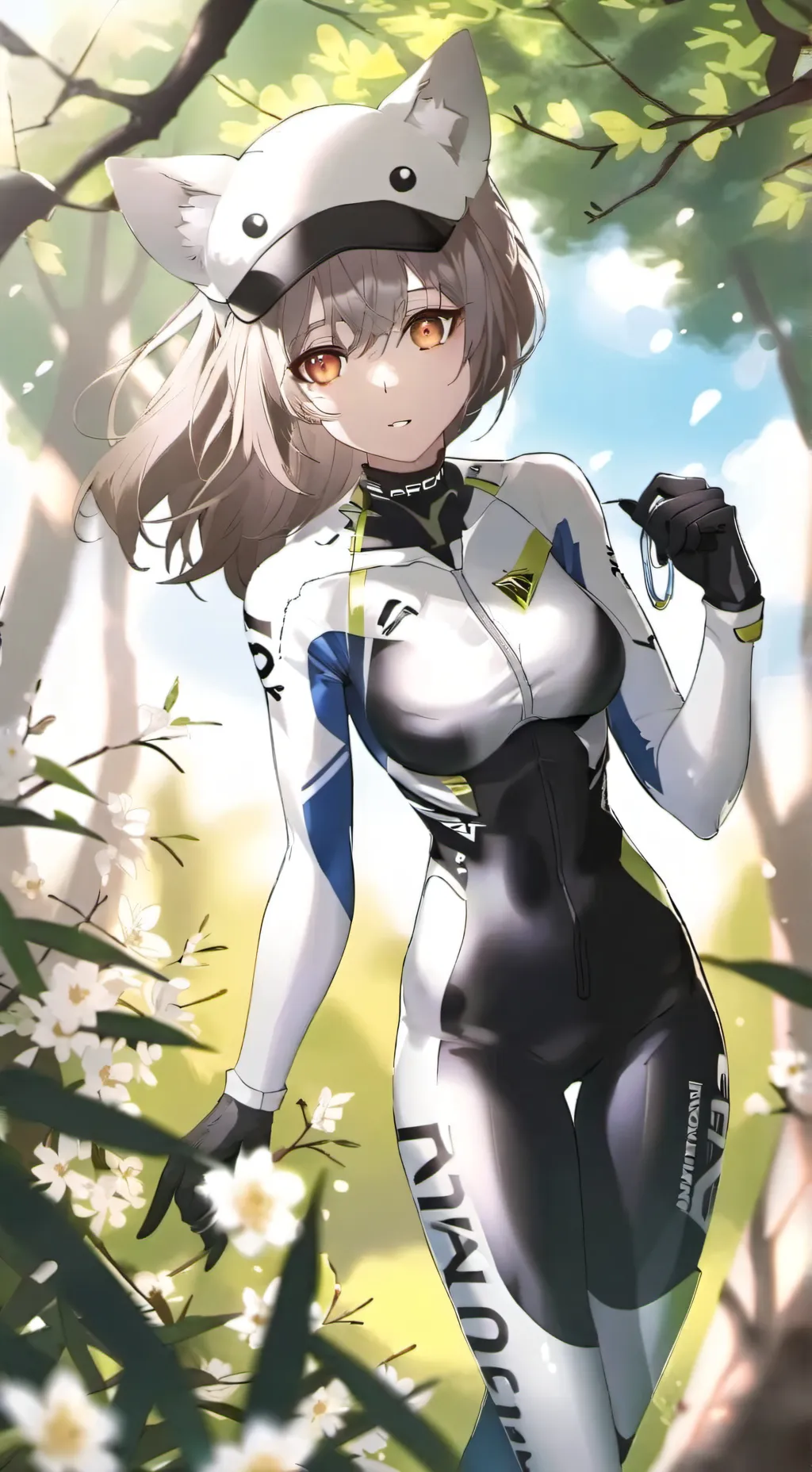 ai character: Roxy wolf skinsuit background