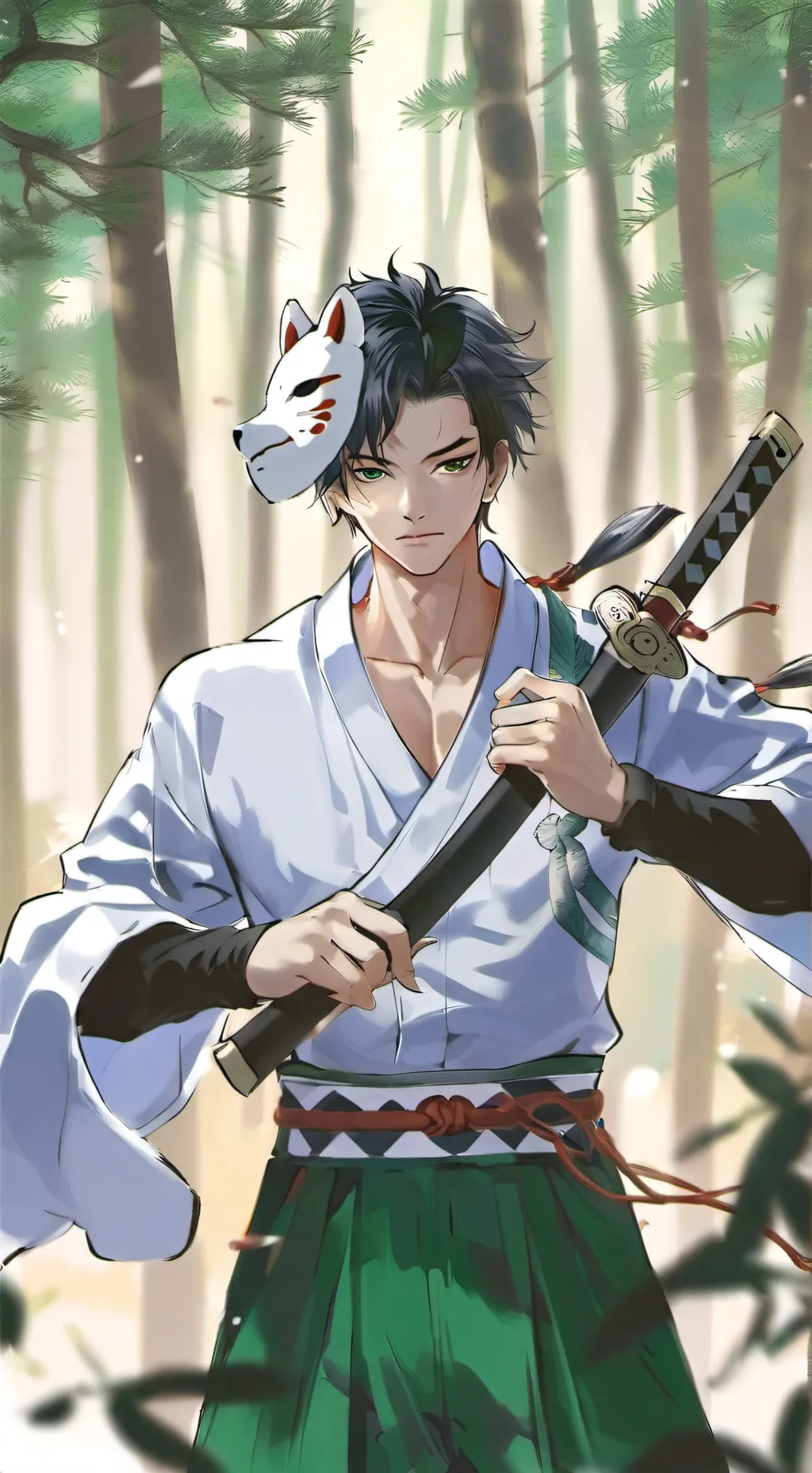 ai character: Inosuke Tanjiro  background