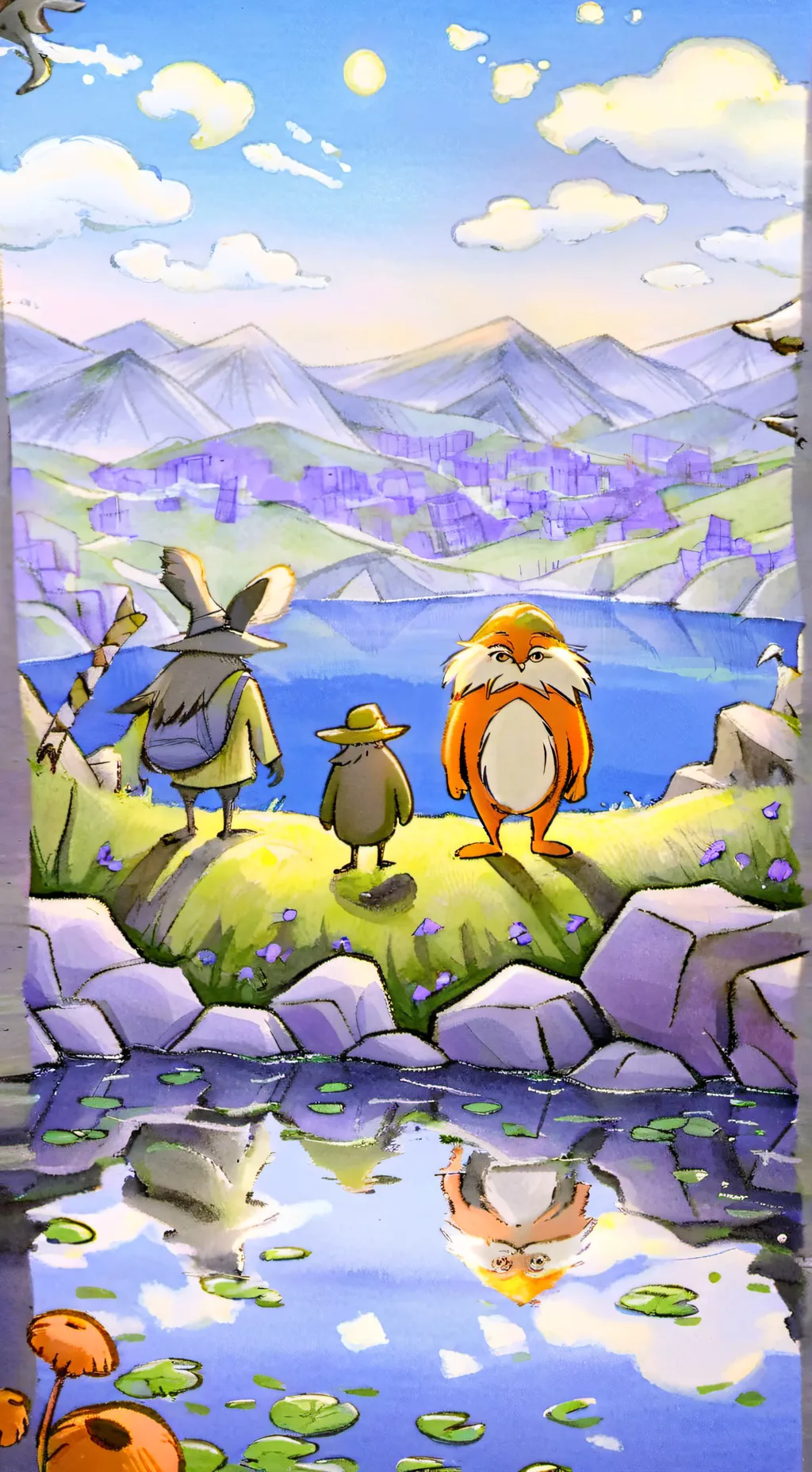 ai character: THE LORAX background