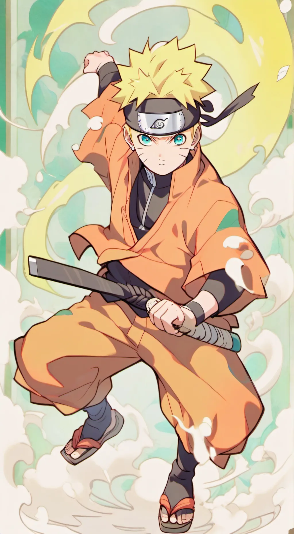 ai character: Naruto  background