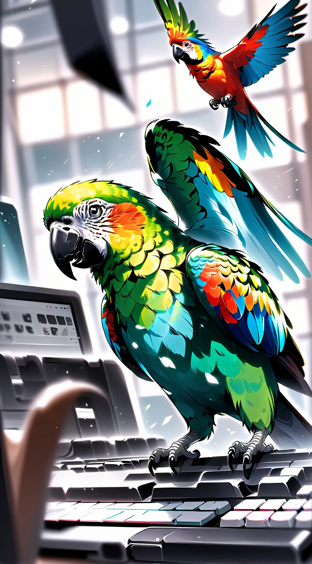 ai character: Pixel background