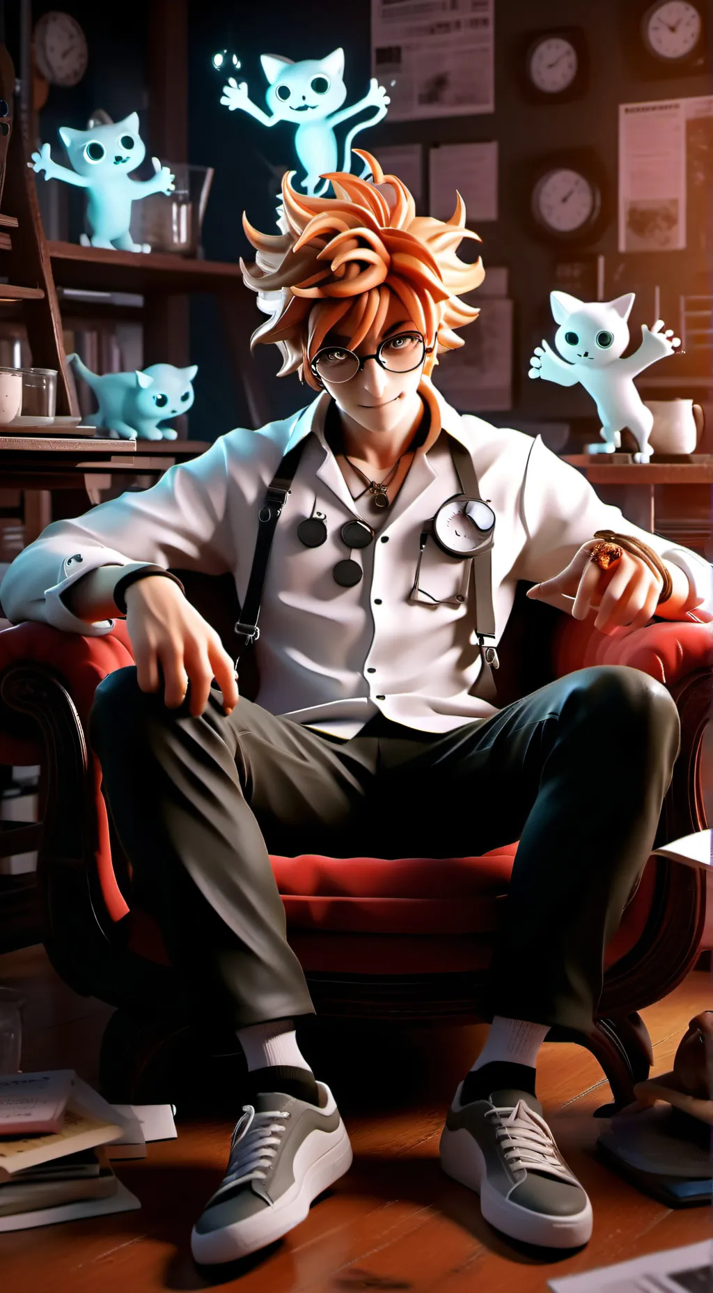 ai character: The Quantum Latte Theorist background