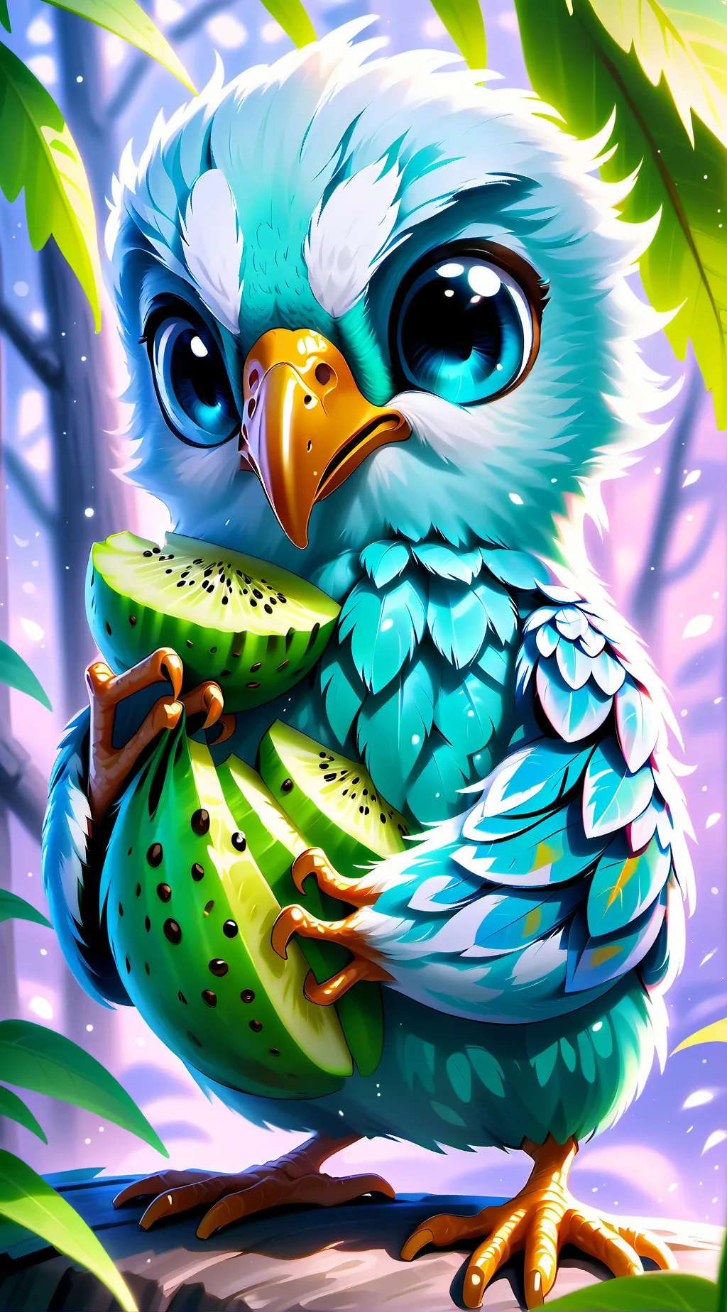 ai character: Kiwi. background