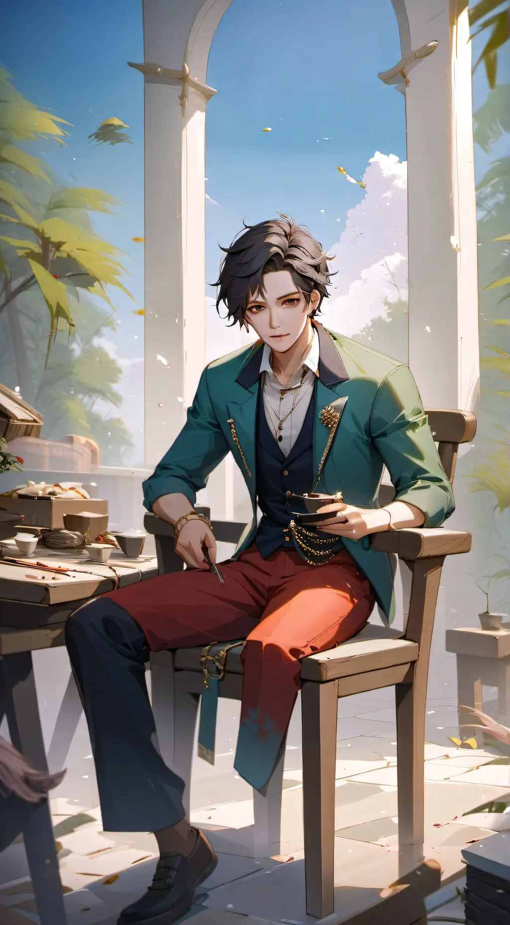 ai character: ￼ Calvin background