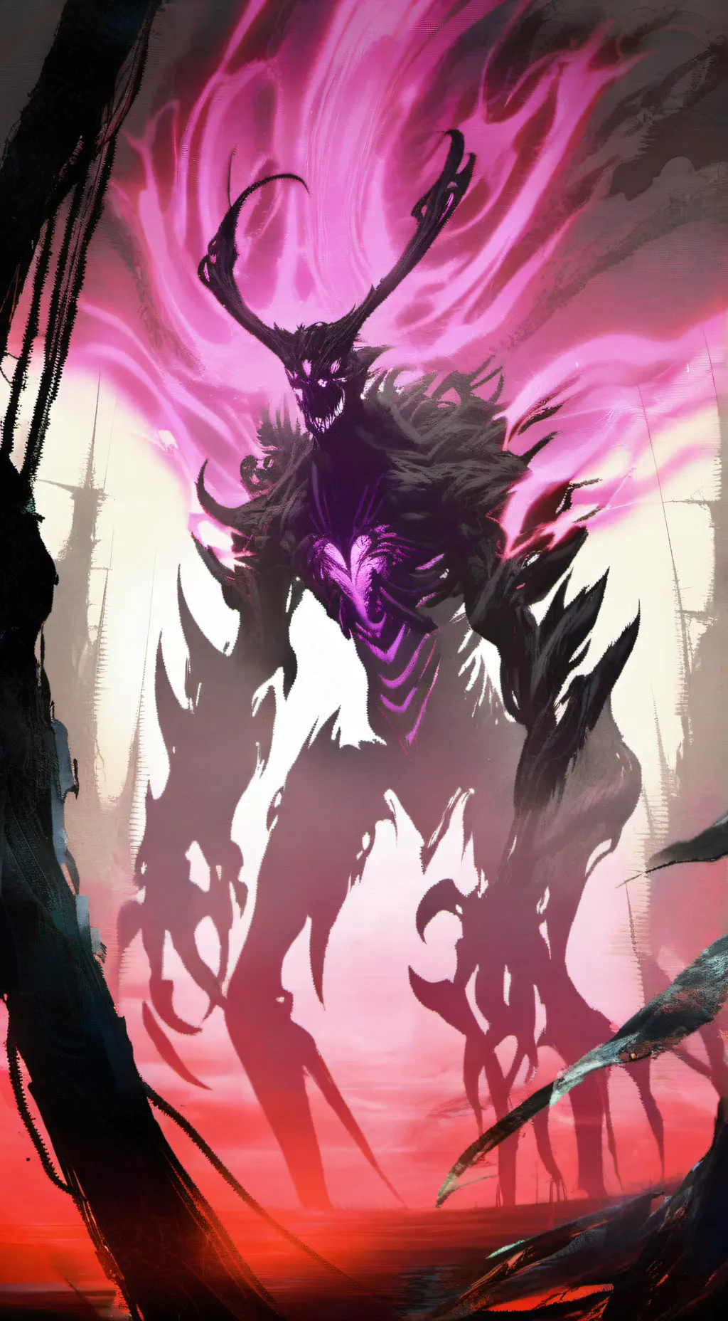 ai character: the black demon background