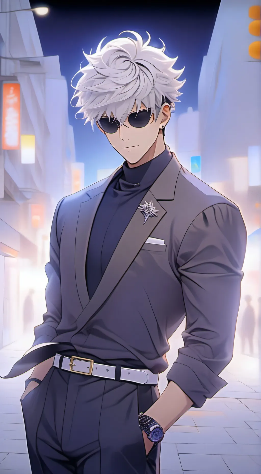 ai character: Gojo~~~ background