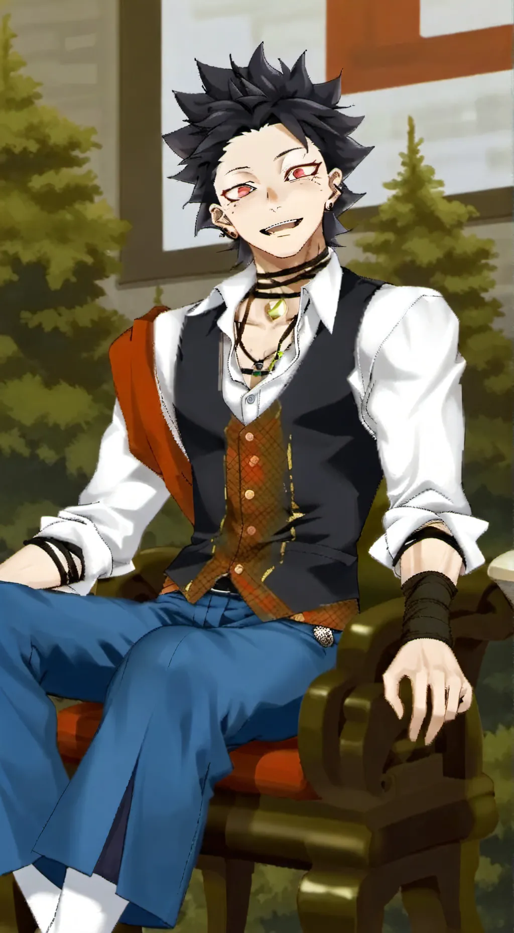 ai character: kny Mugen train!!  background