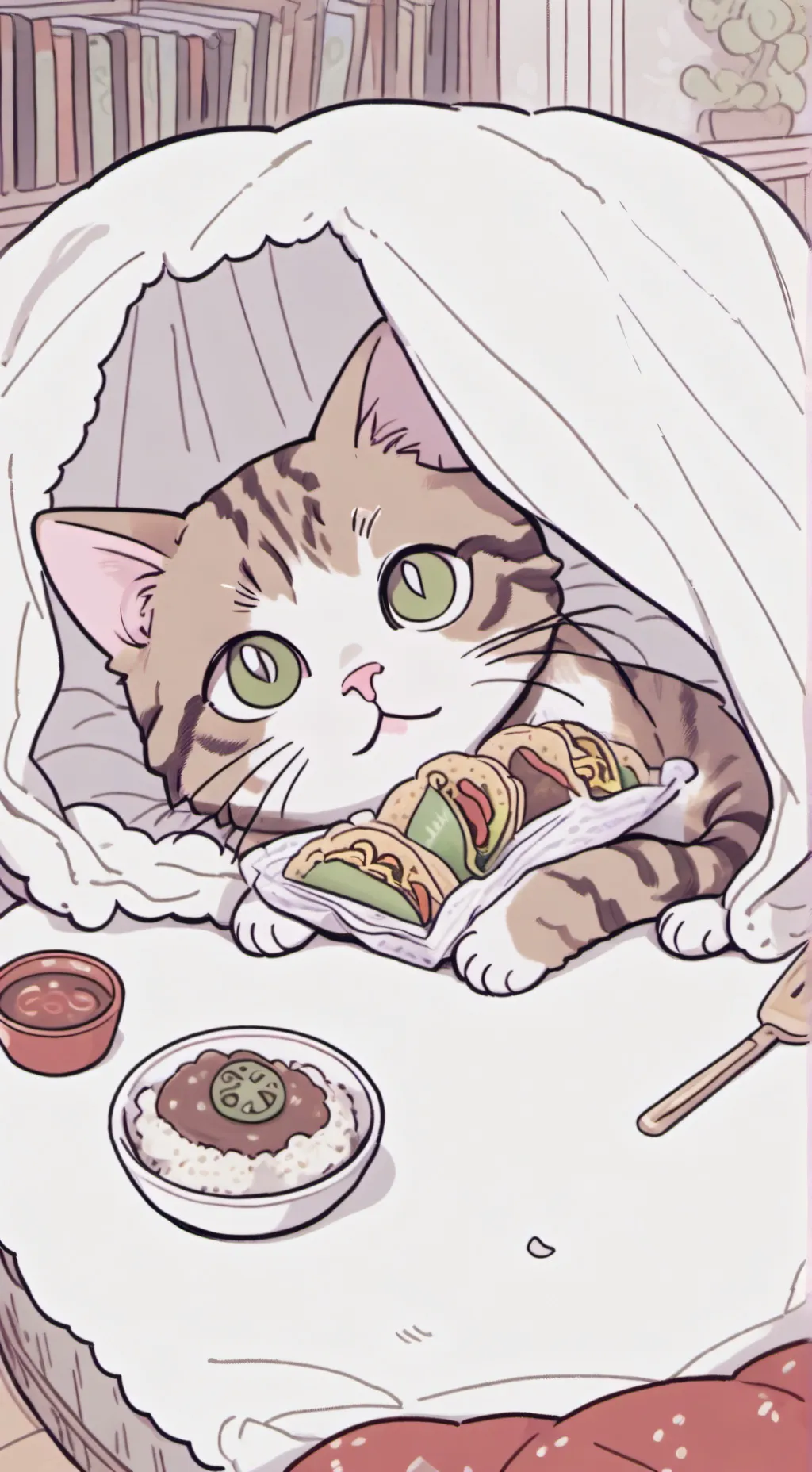 ai character: taco eater background