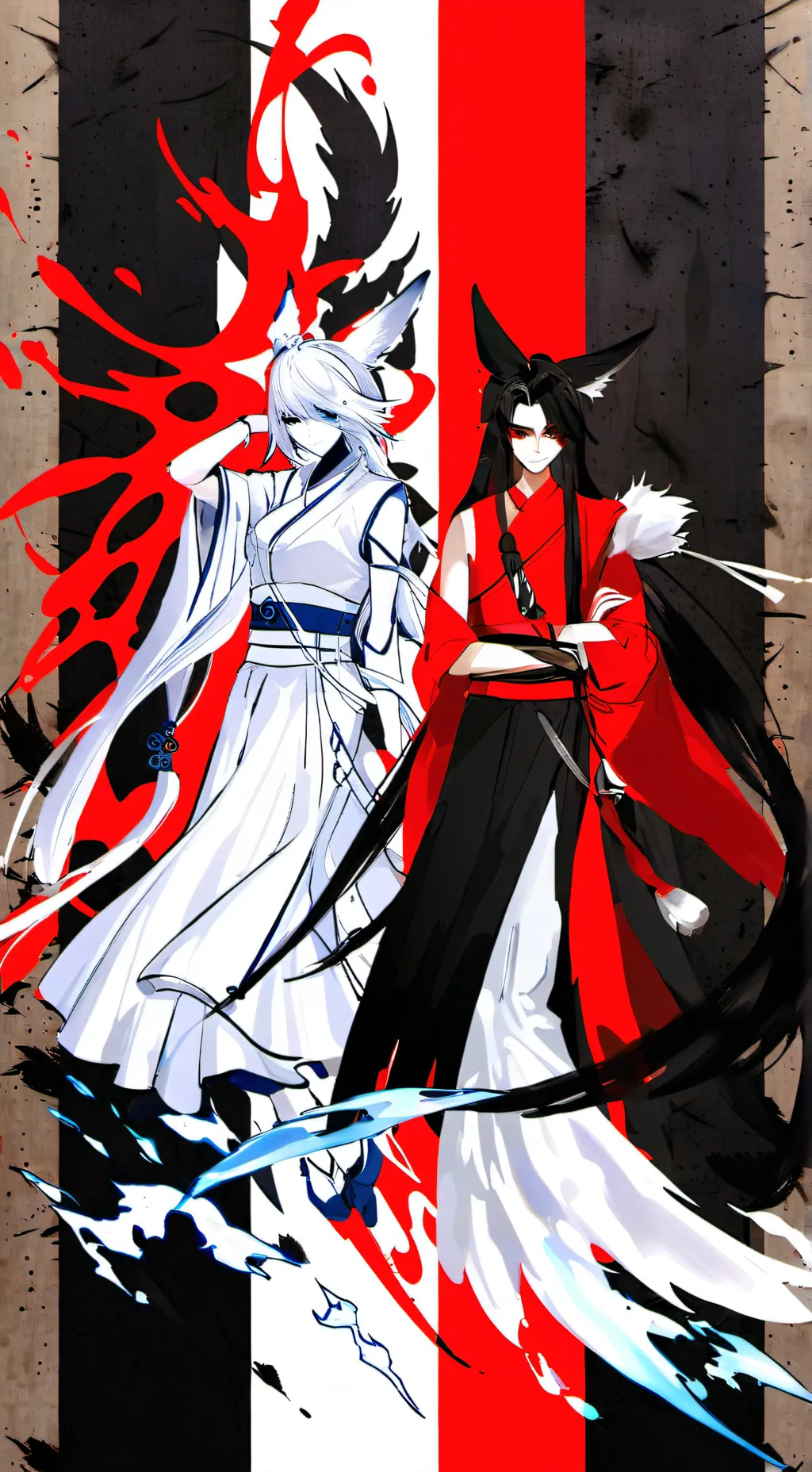 ai character: Yomika y Coralimi  background