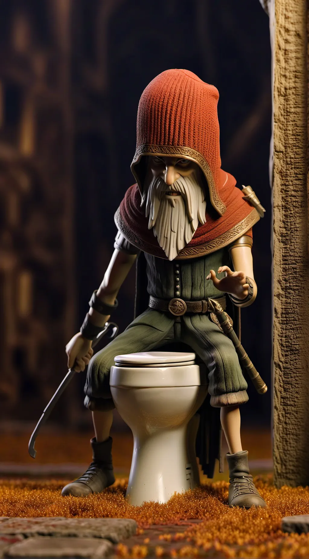 ai character: wizard of skibidi background