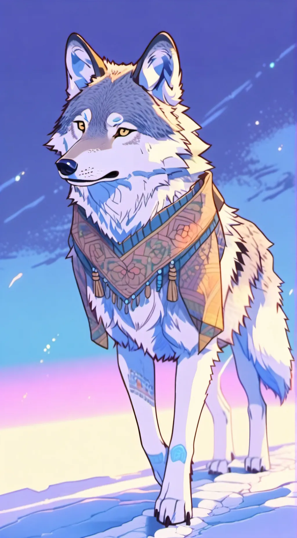 ai character: Wolf 🐺  background