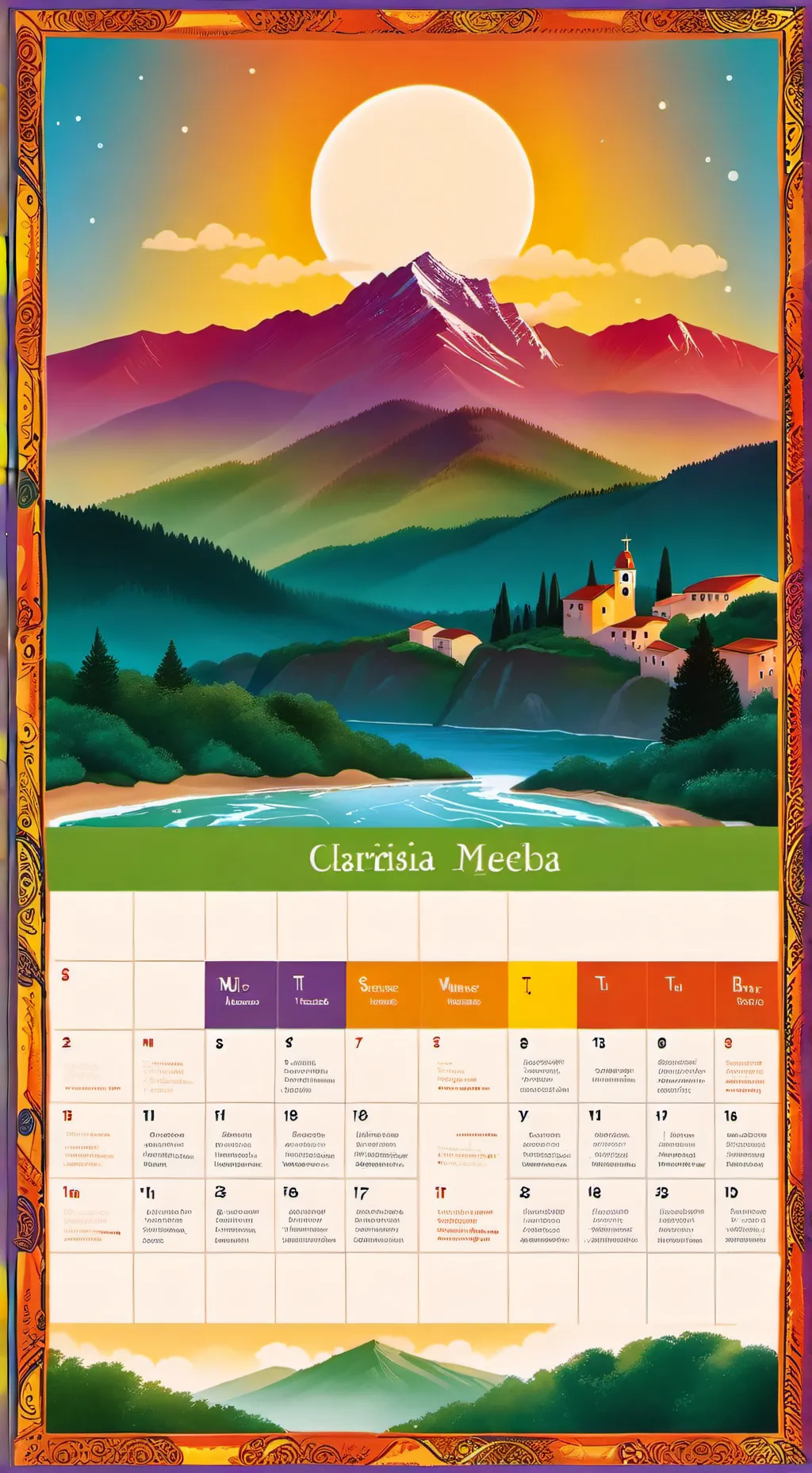 ai character: Días de la semana background