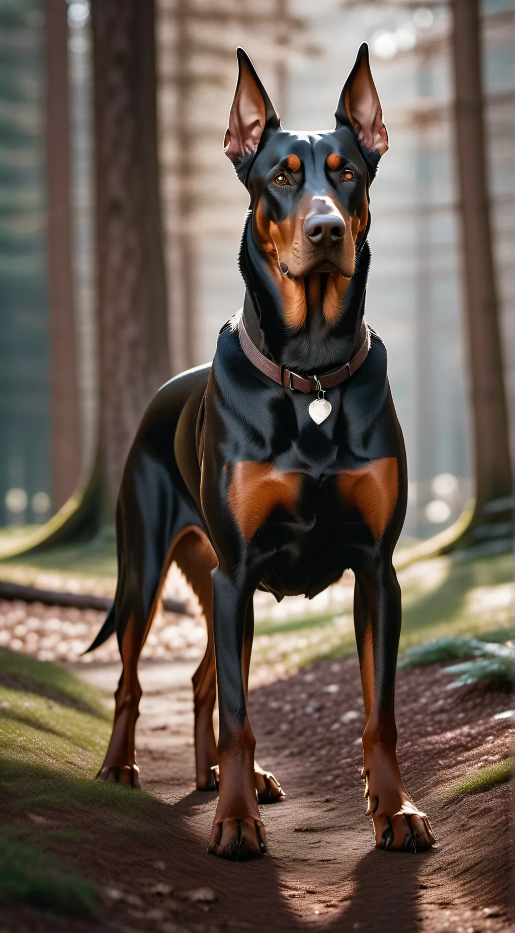 ai character: doberman  background
