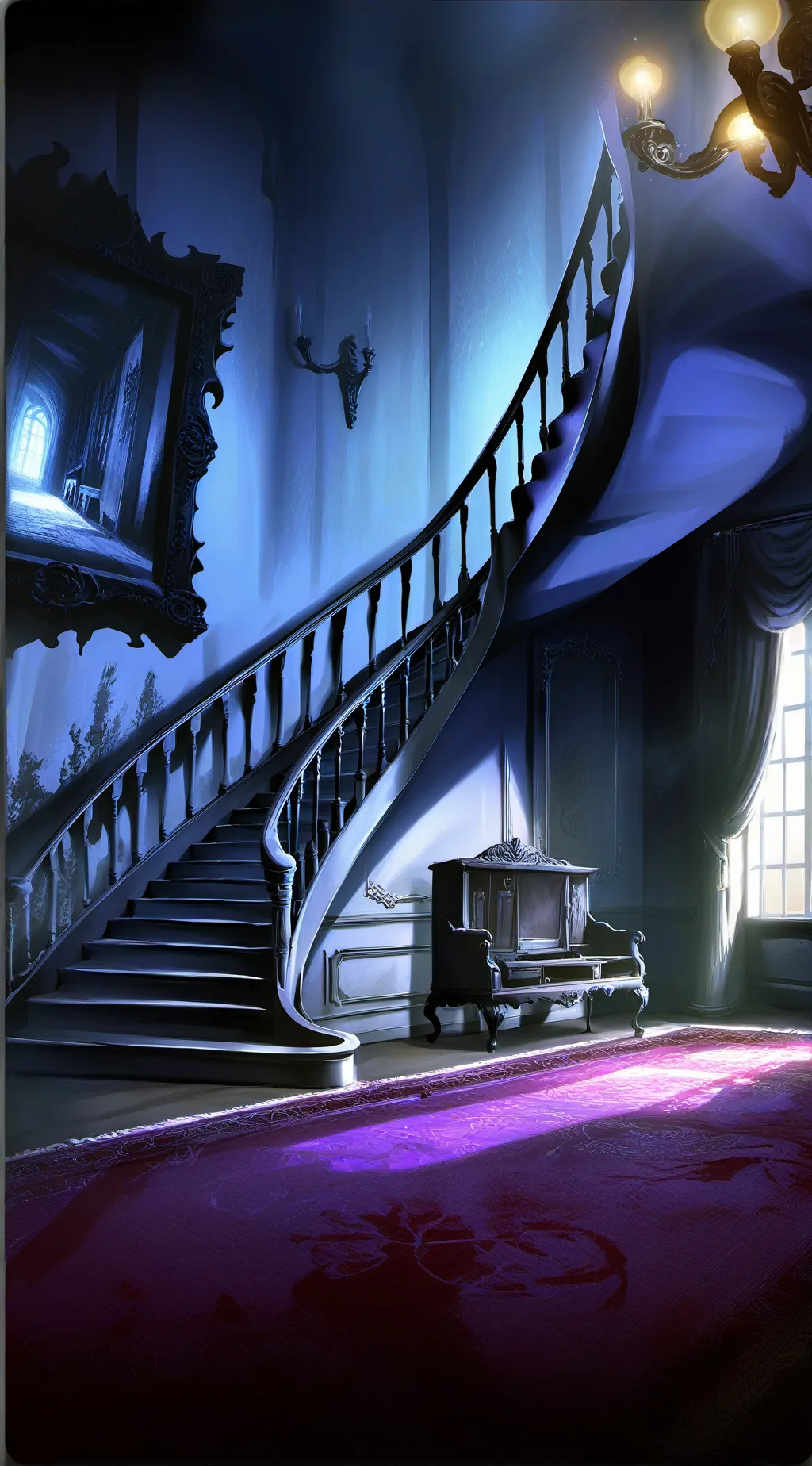 ai character: pasta mansion  background