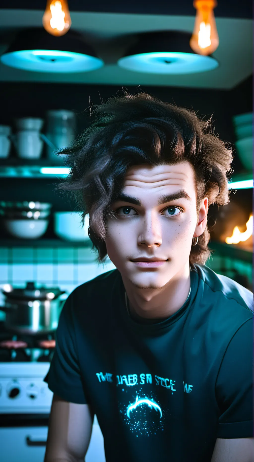 ai character: The Fiery Fusionist background