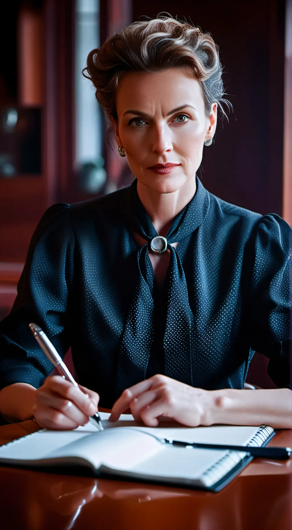 ai character: The Perfectionist Food Critic background