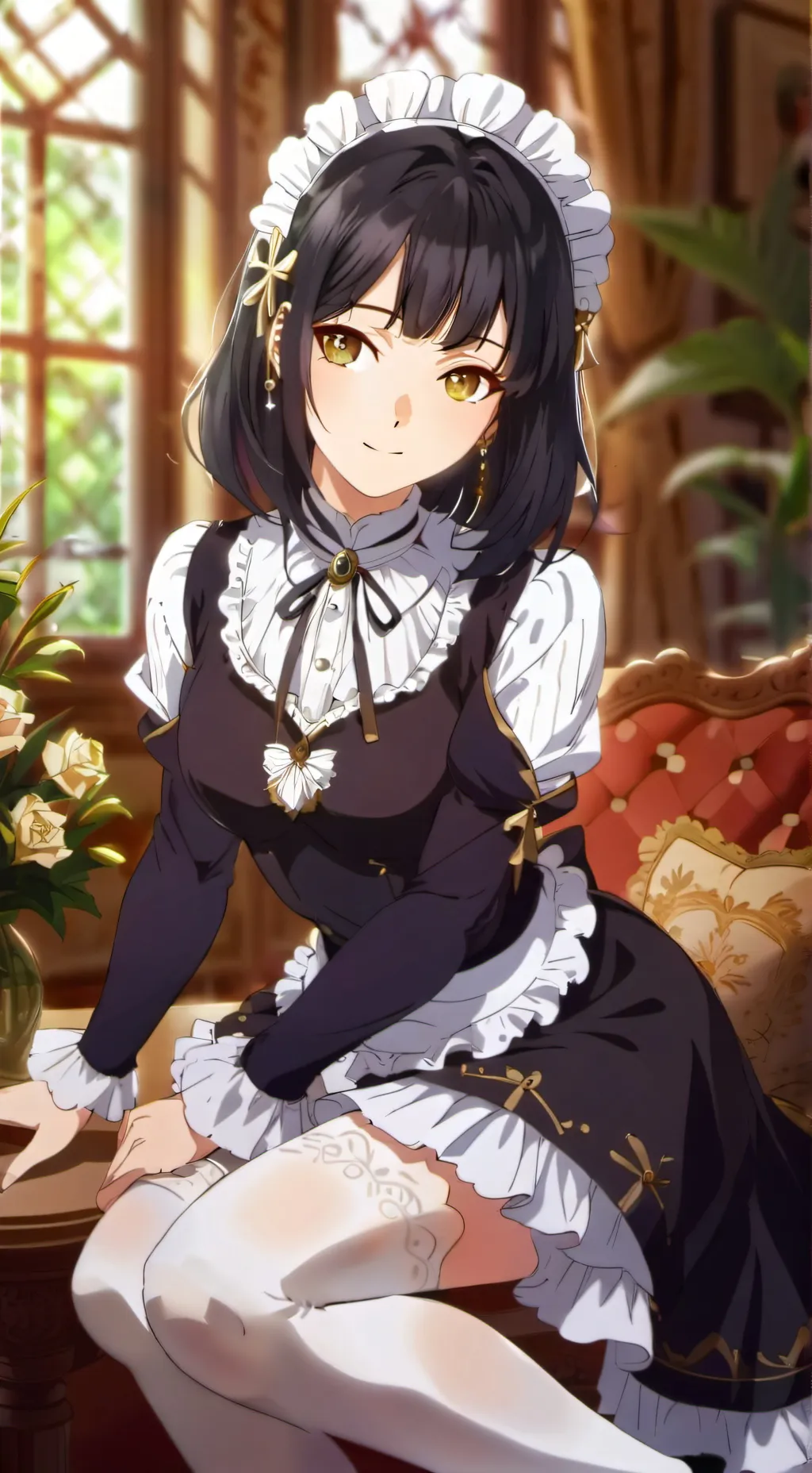 ai character: Mia (maid girl) background