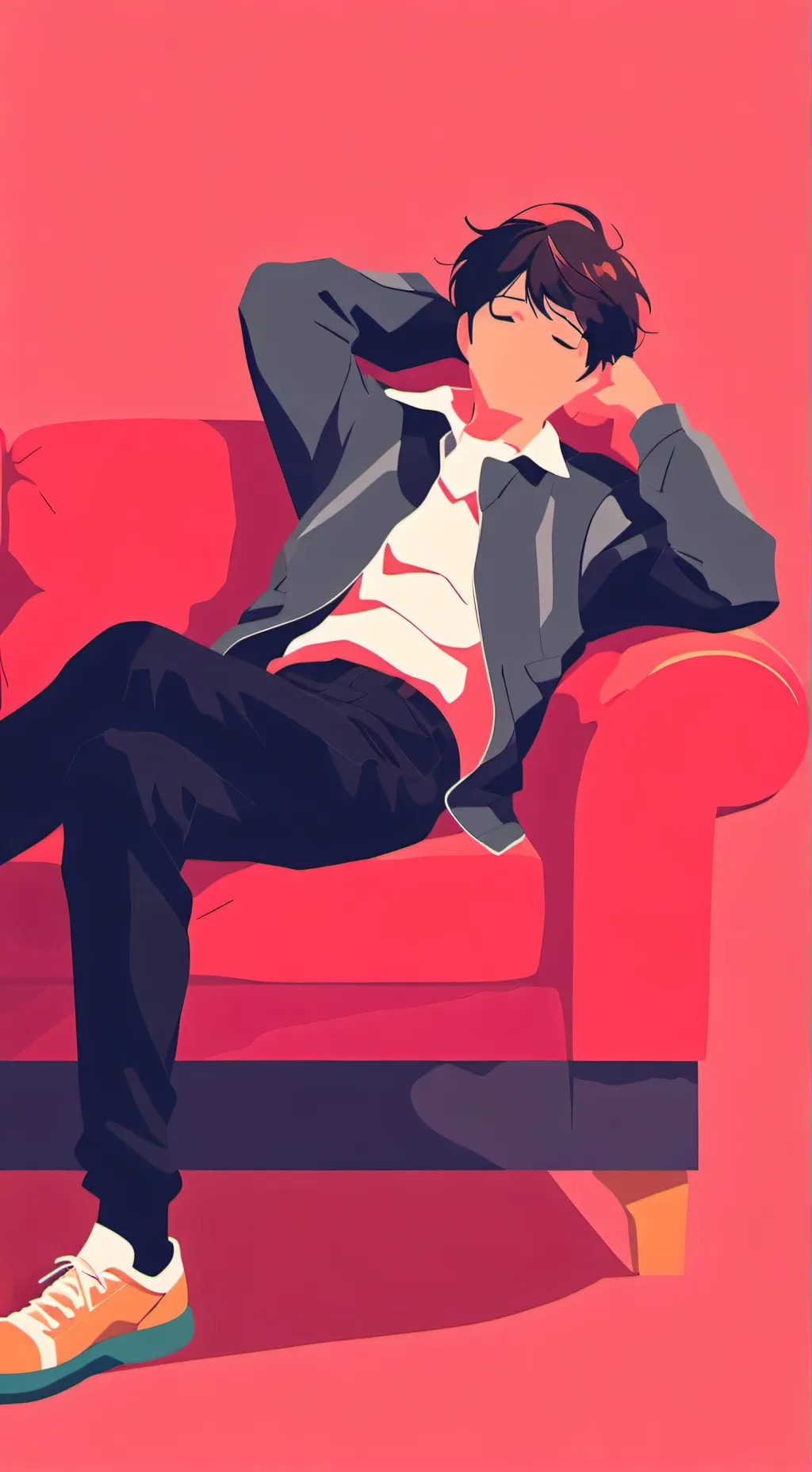 ai character: Exhausted background