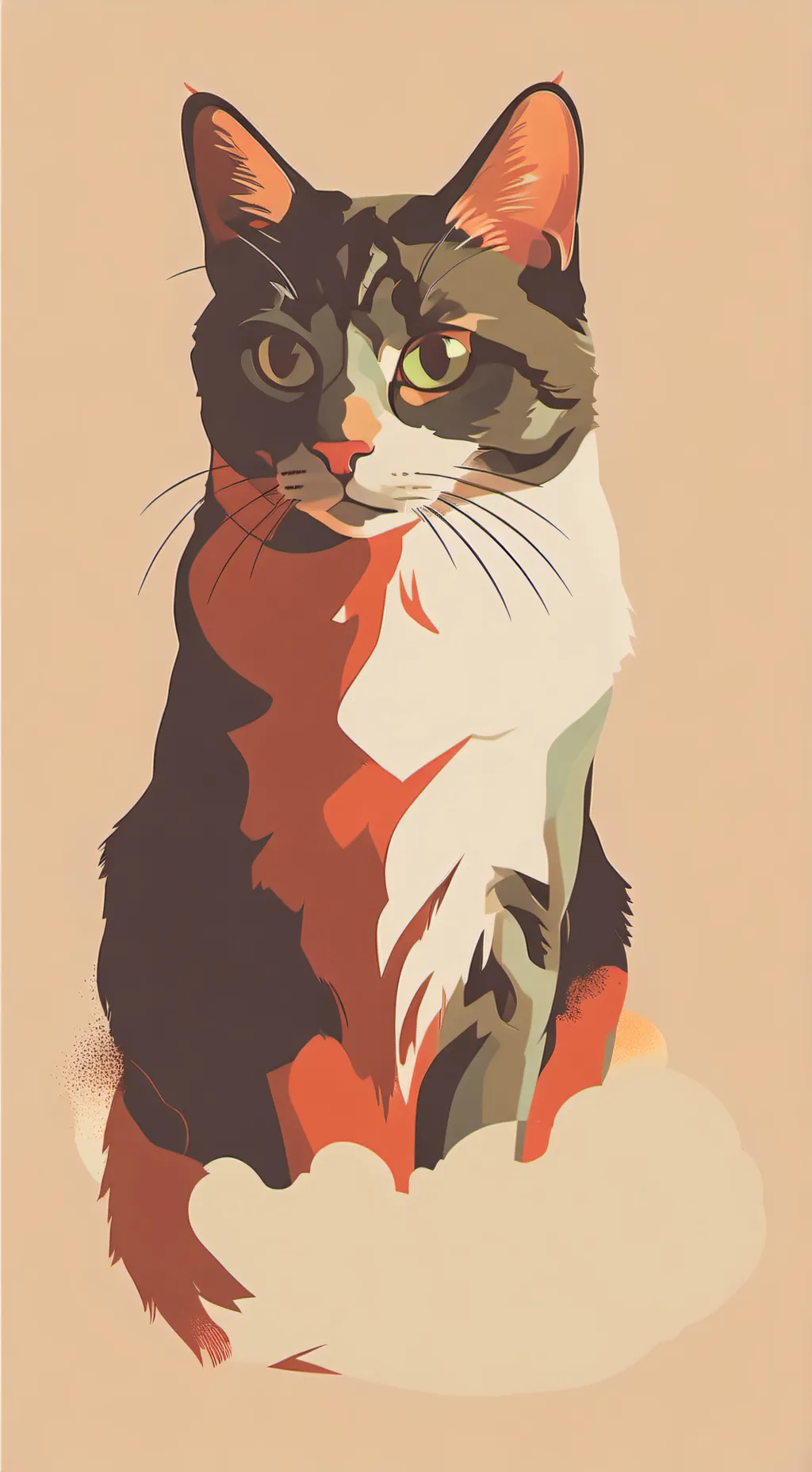 ai character: Meow. background