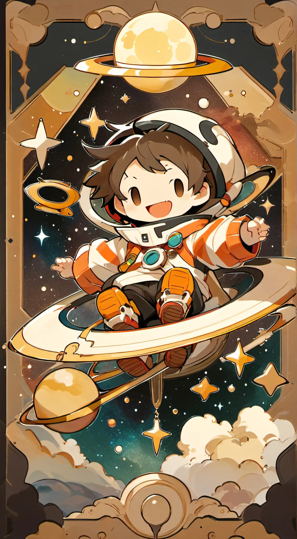 ai character: saturno x jupiter background