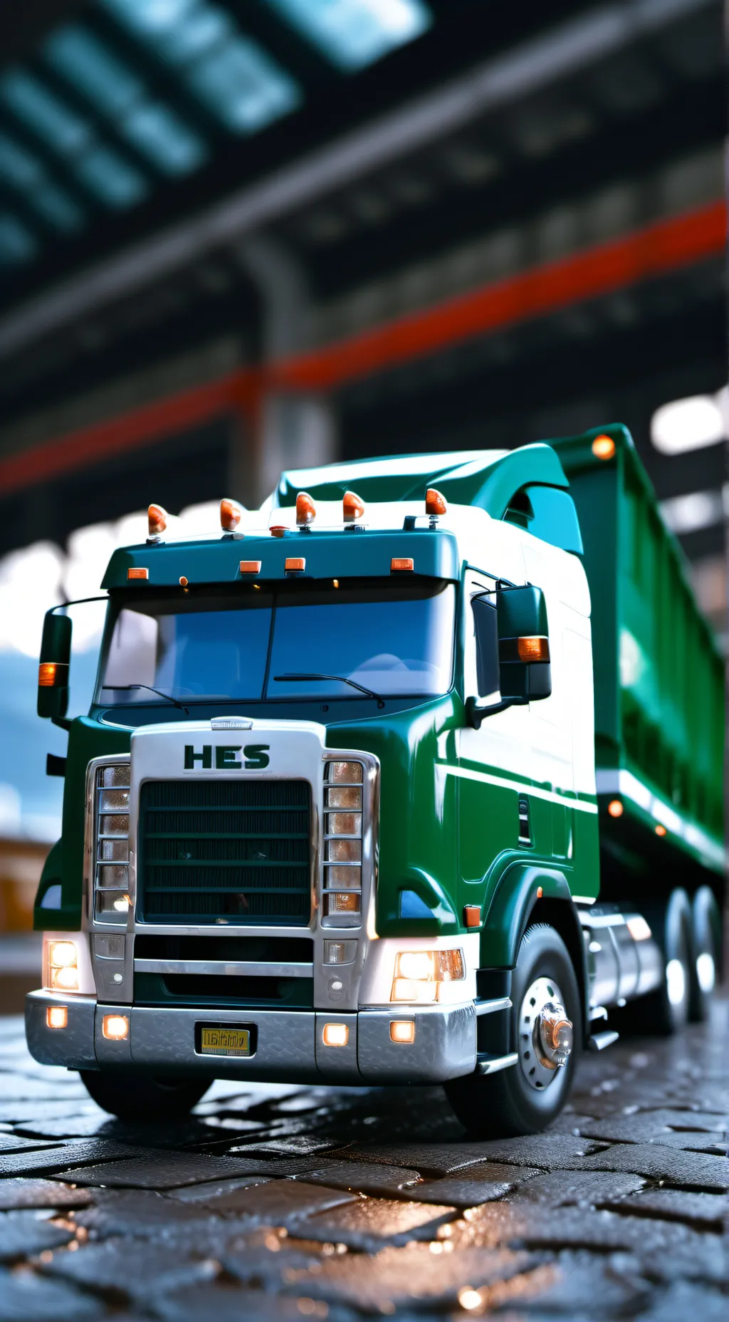 ai character: (2005 hess truck  background