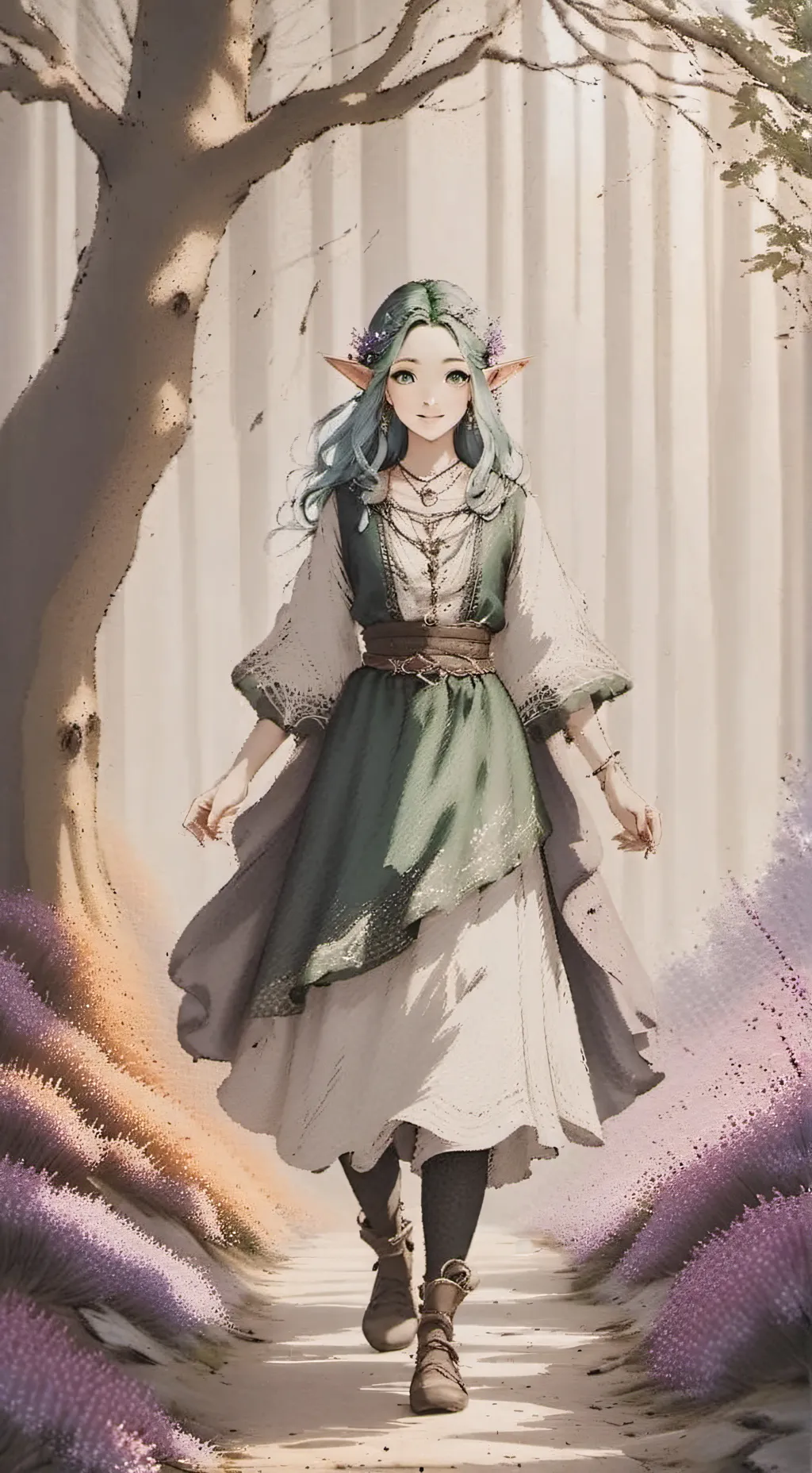 ai character: Rose background