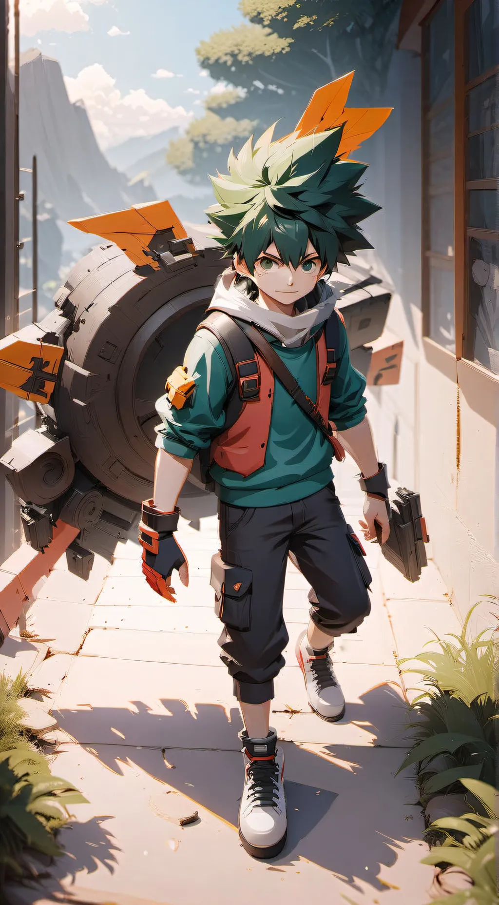 ai character: MHA th attack background