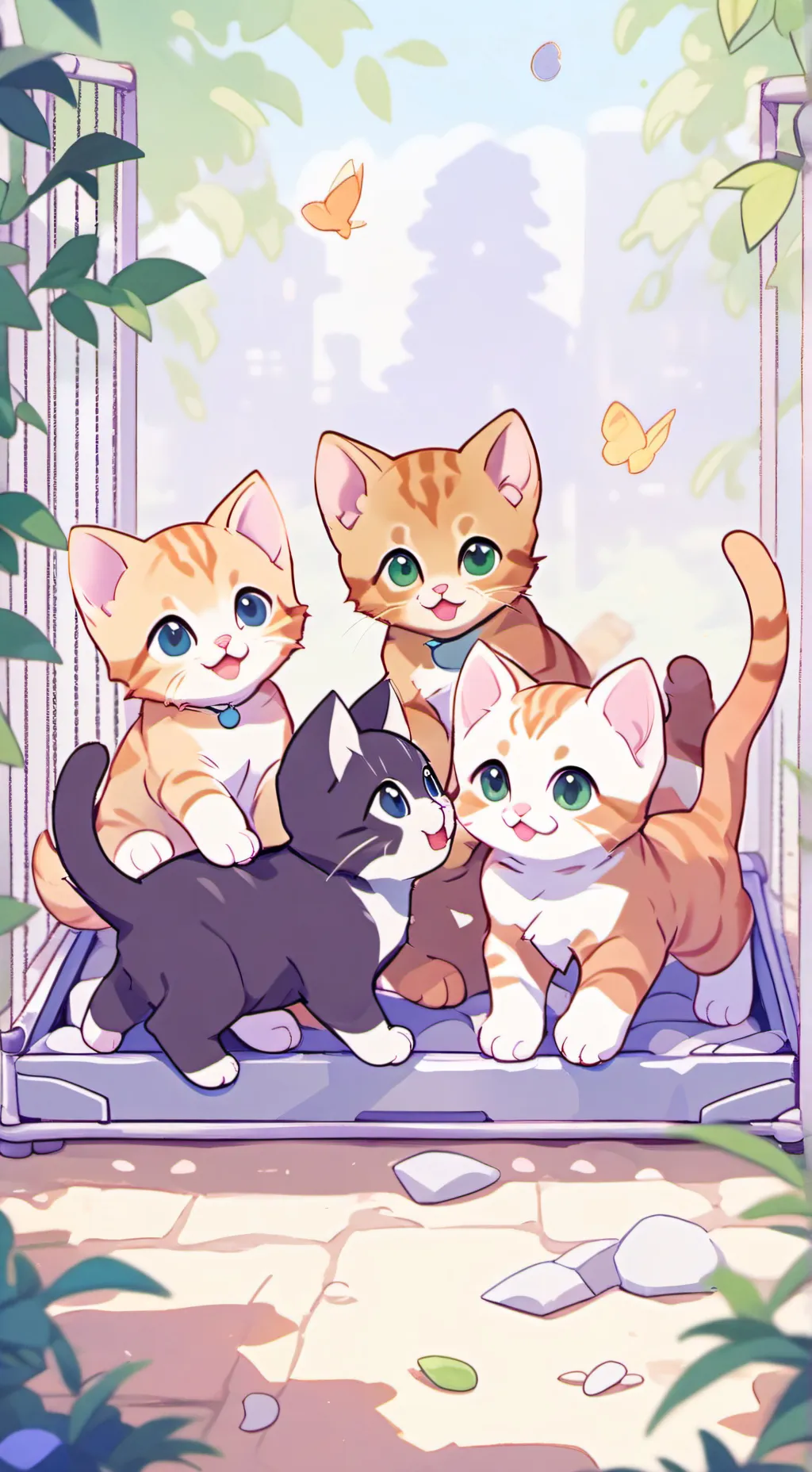 ai character: Kitten friend  background