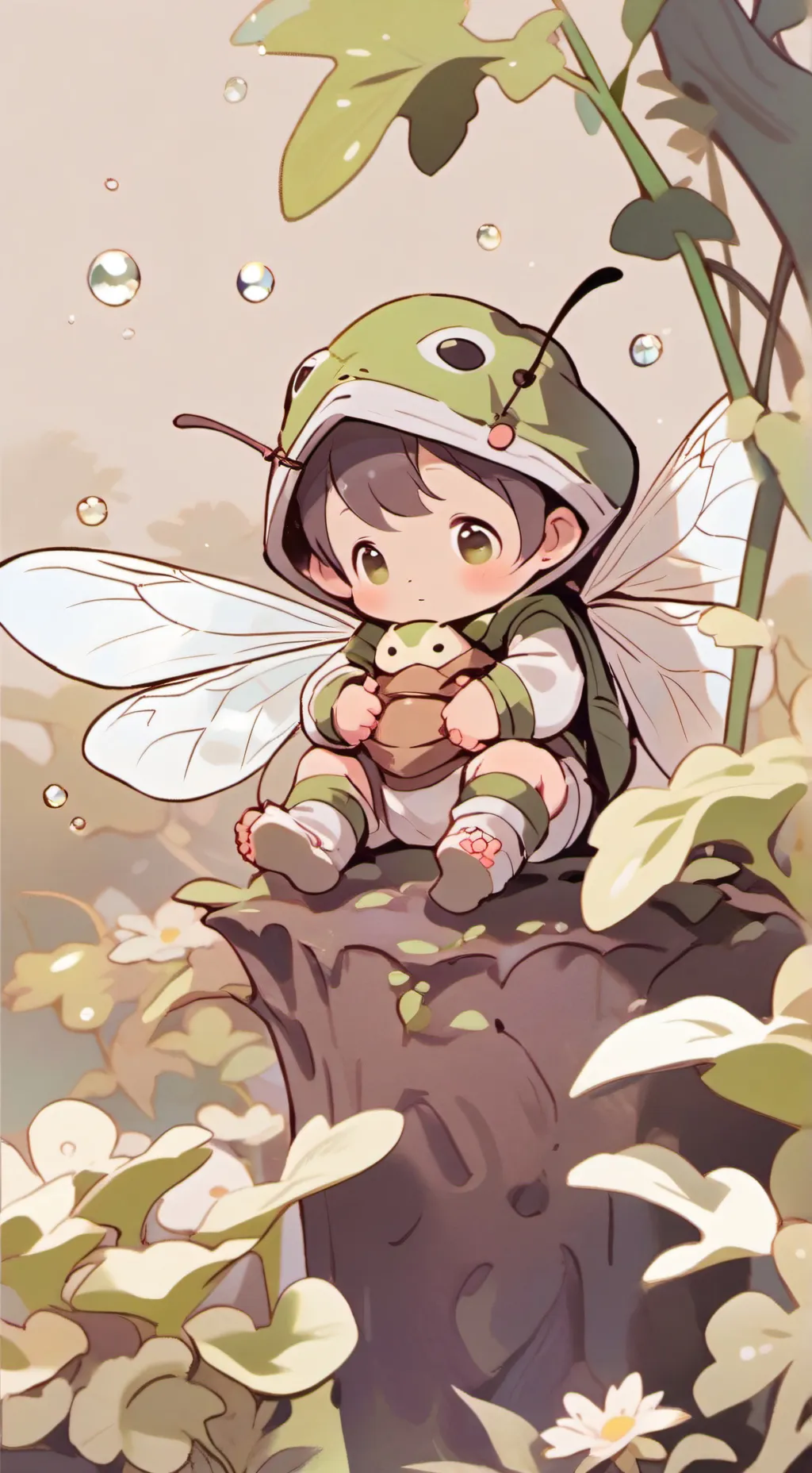 ai character: bug baby background
