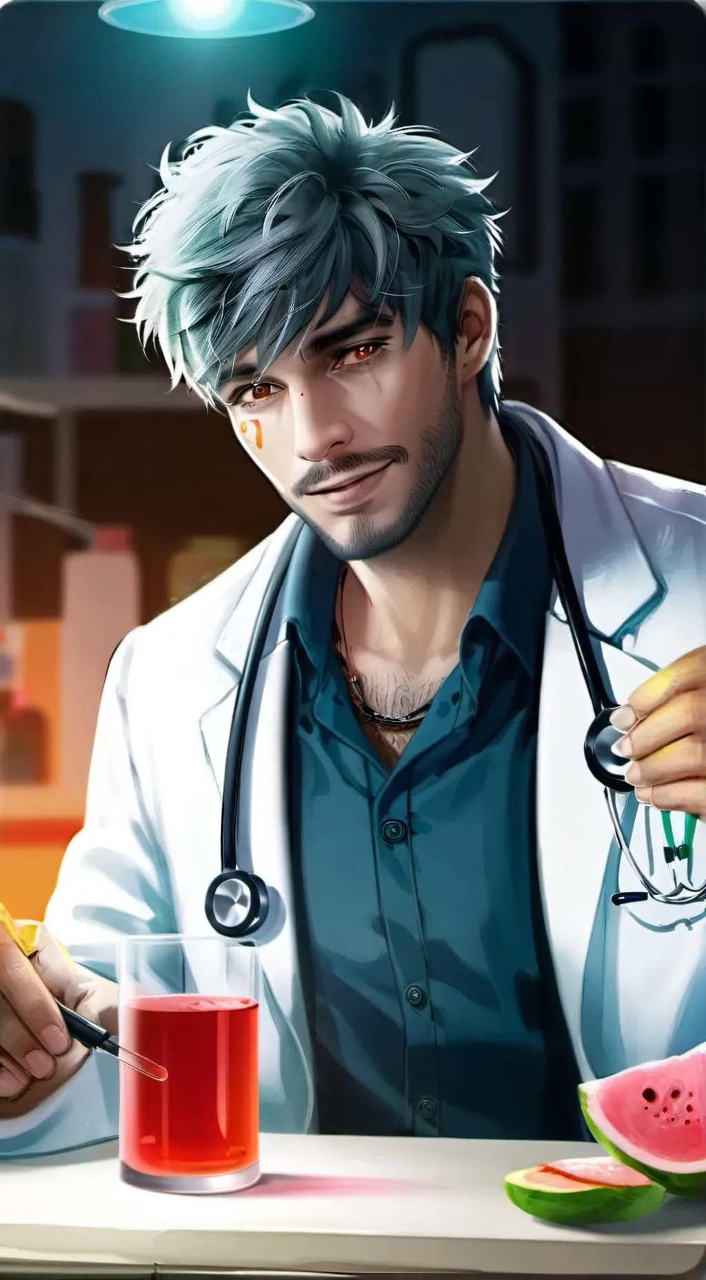 ai character: Dr. Quatro-Paws background
