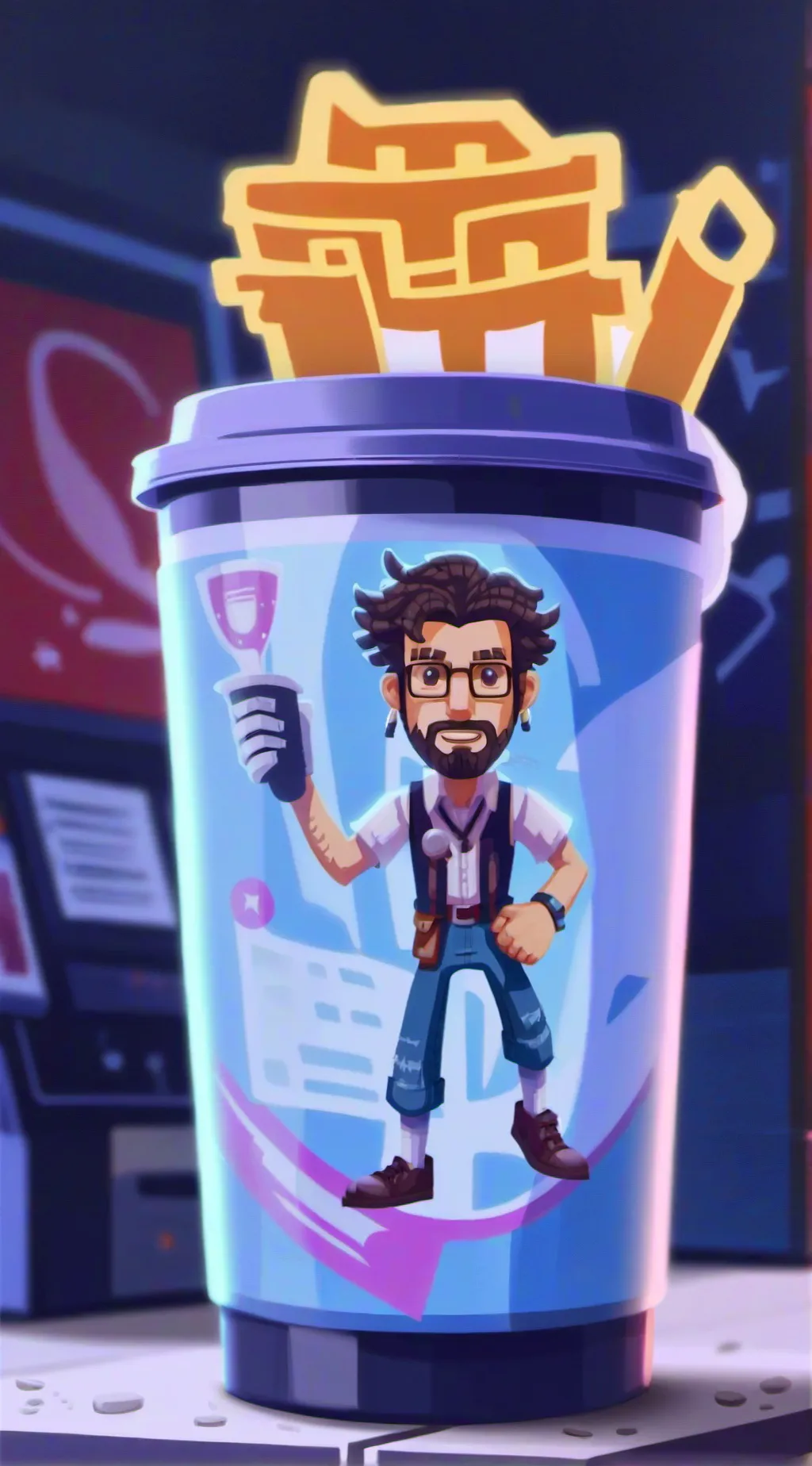 ai character: The Quantum Latte Theorist background