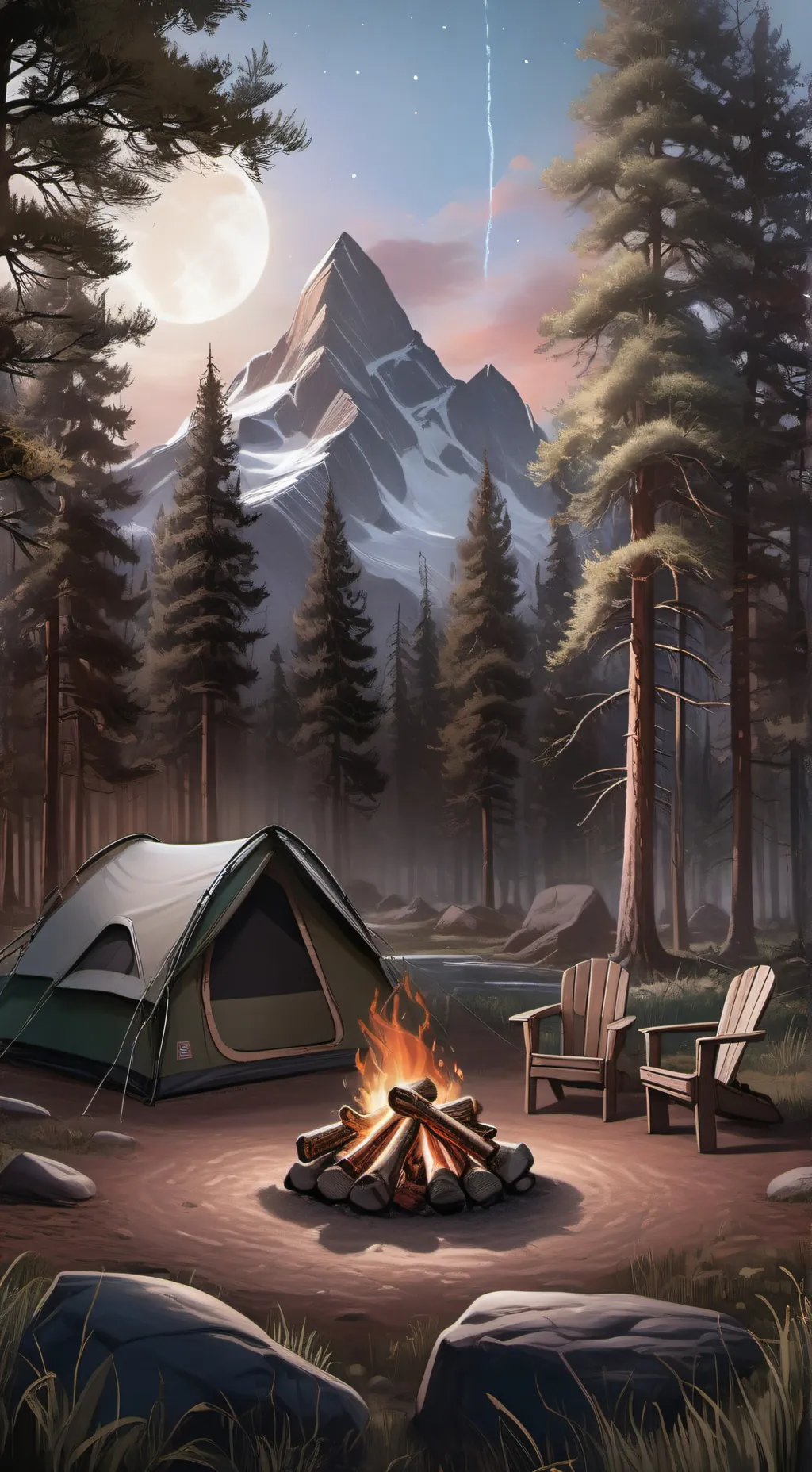 ai character: PJO goes camping! background