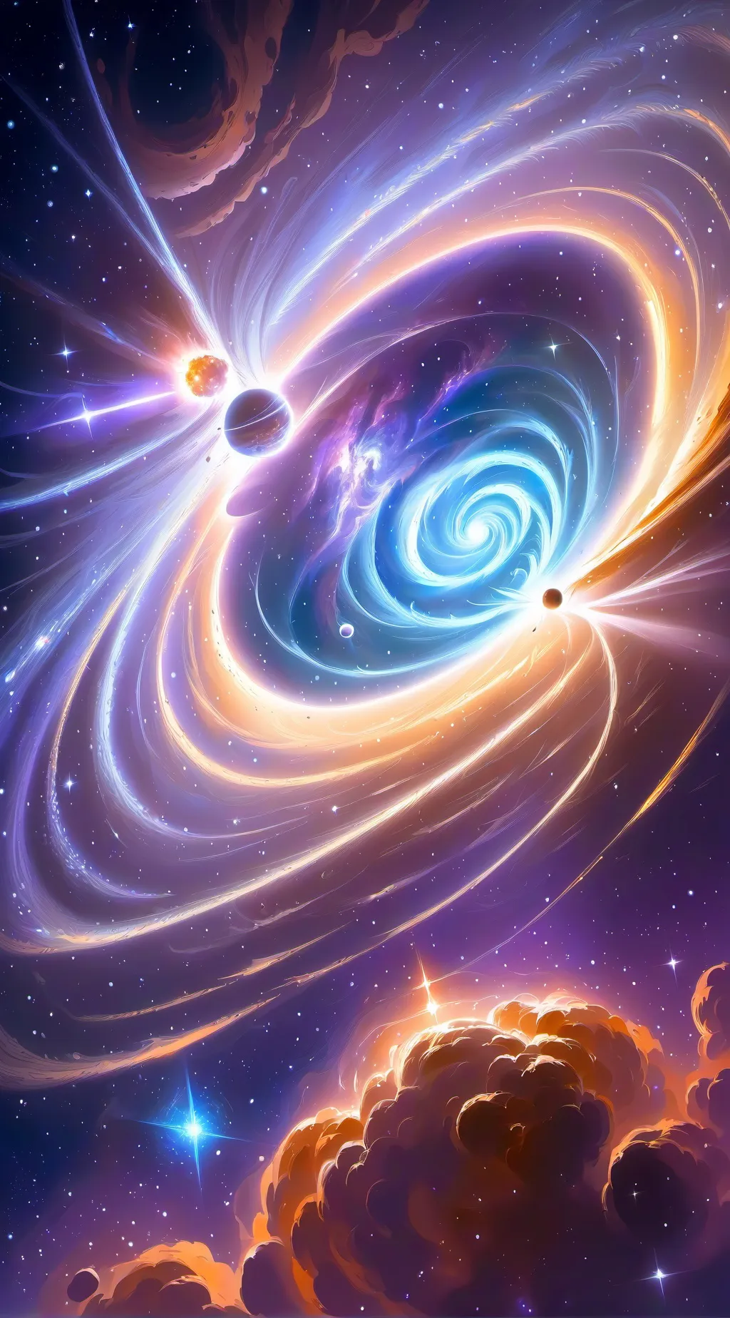 ai character: baby & mystery background