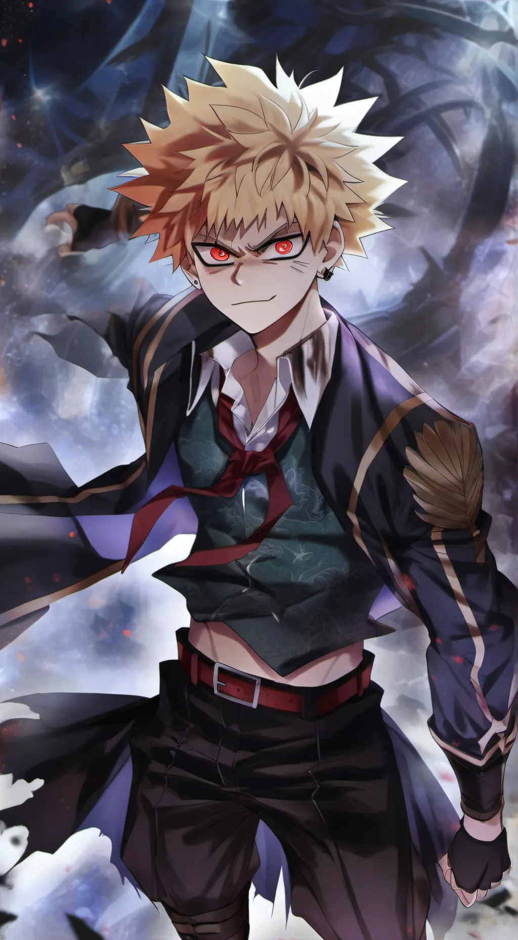 ai character: Bakugo Katsuki background